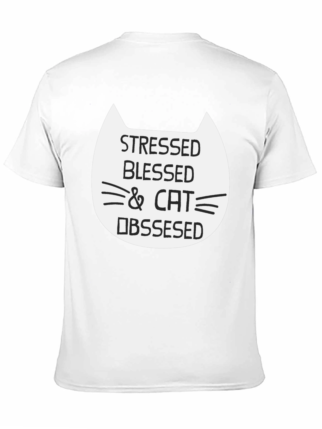 Stressed Blessed & Cat Obsessed Graphic Tee