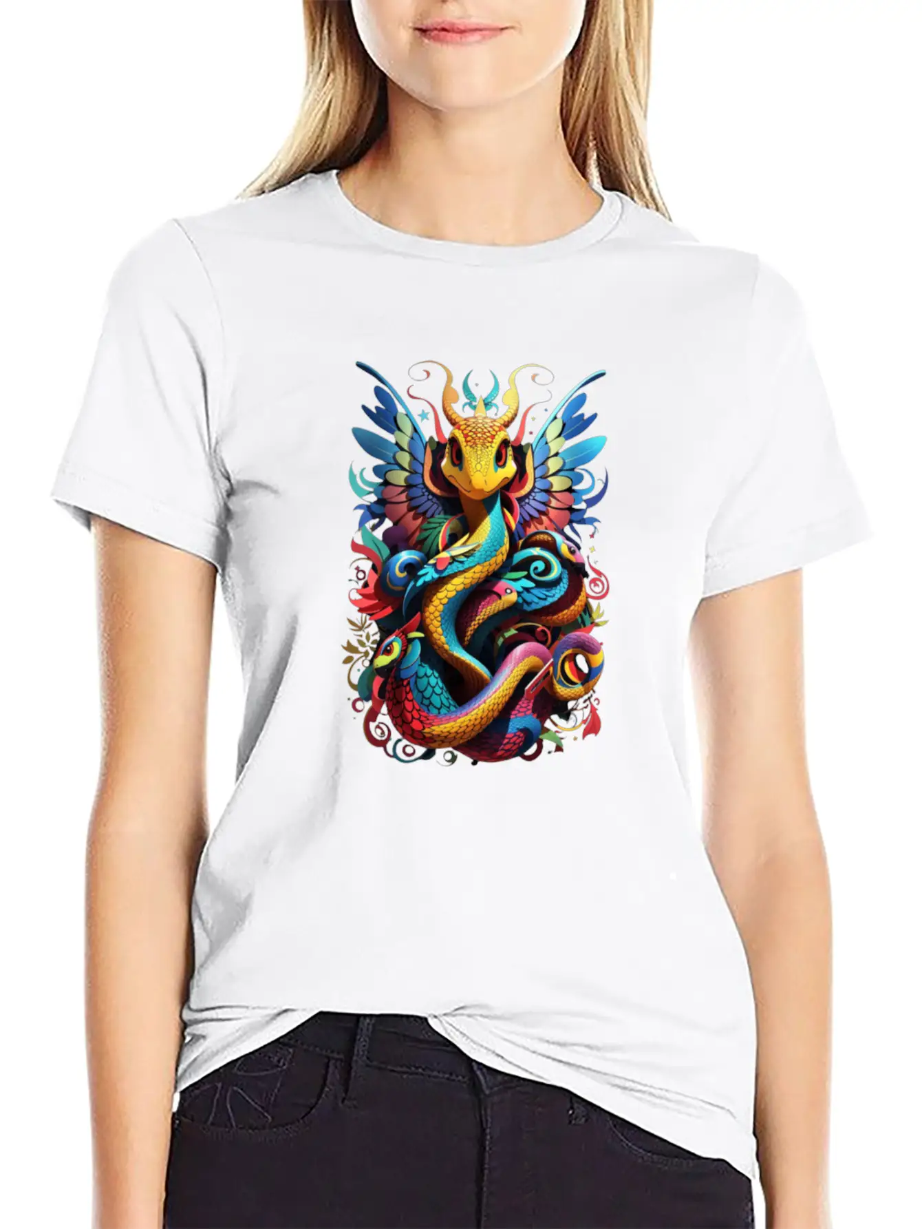 Scales Of Wisdom (if The Snake Looks Wise Or Seren Lightweight Cotton T-Shirt – Daily Comfort Graphic Shirt