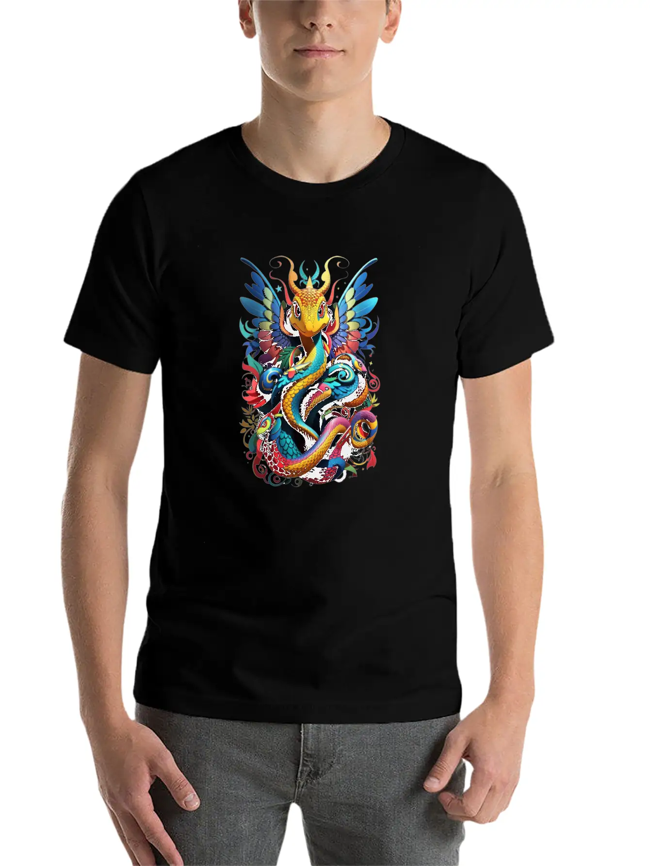 Scales Of Wisdom (if The Snake Looks Wise Or Seren Lightweight Cotton T-Shirt – Daily Comfort Graphic Shirt