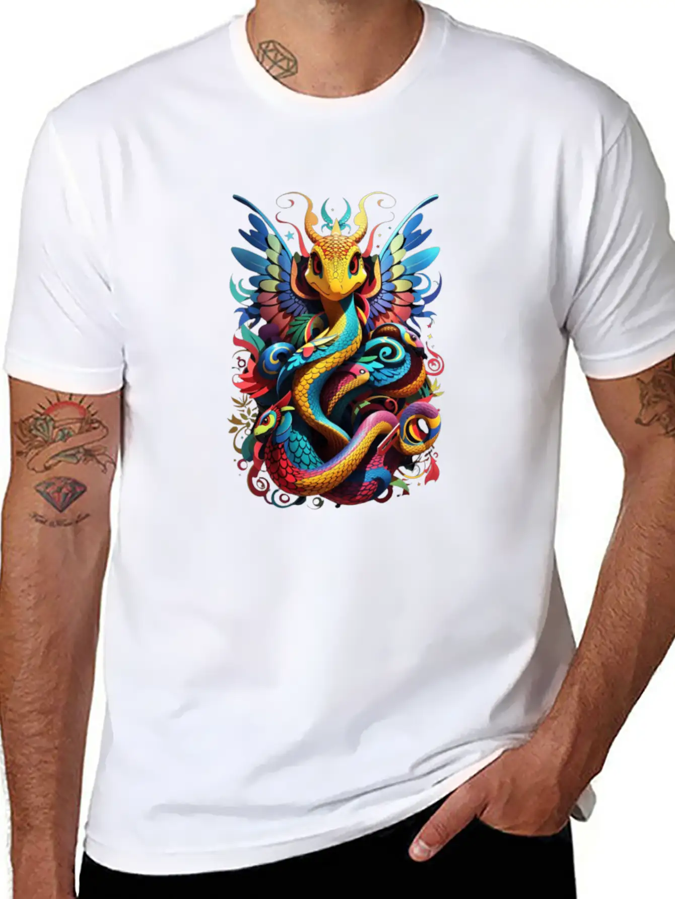 Scales Of Wisdom (if The Snake Looks Wise Or Seren Lightweight Cotton T-Shirt – Daily Comfort Graphic Shirt