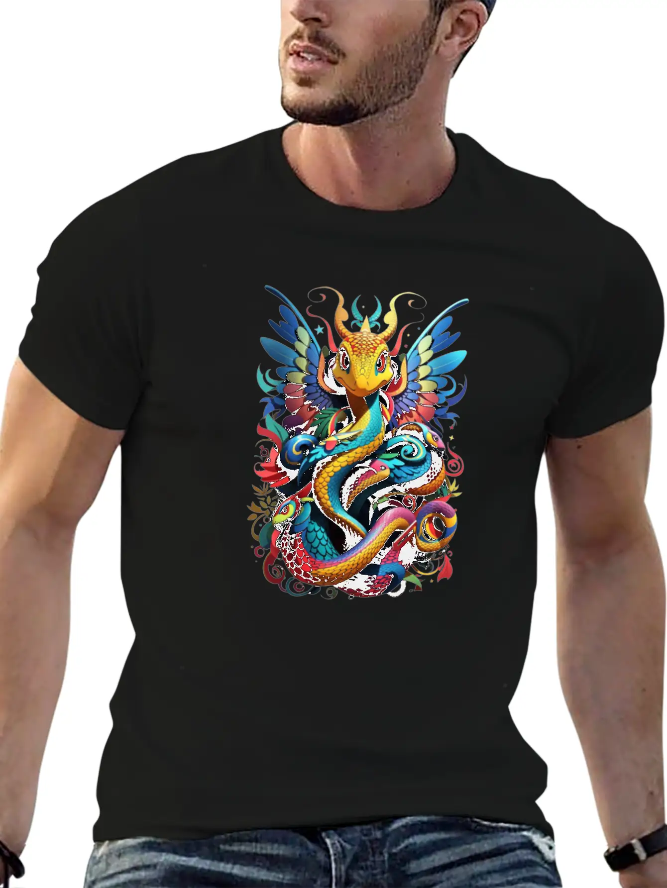 Scales Of Wisdom (if The Snake Looks Wise Or Seren Lightweight Cotton T-Shirt – Daily Comfort Graphic Shirt