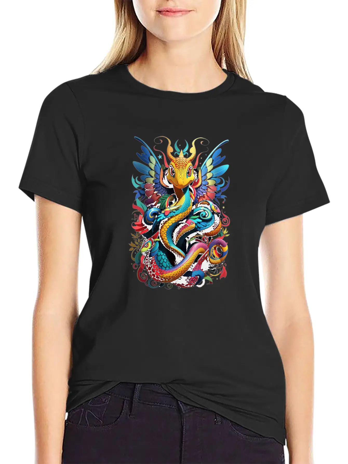 Scales Of Wisdom (if The Snake Looks Wise Or Seren Lightweight Cotton T-Shirt – Daily Comfort Graphic Shirt
