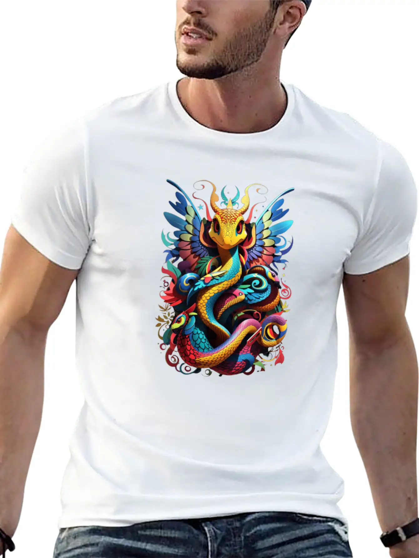 Scales Of Wisdom (if The Snake Looks Wise Or Seren Lightweight Cotton T-Shirt – Daily Comfort Graphic Shirt