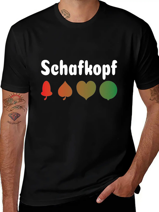 Schafkopf Bavarian Card Game Gift Unisex Casual T-Shirt – Clean Design For Daily Comfort