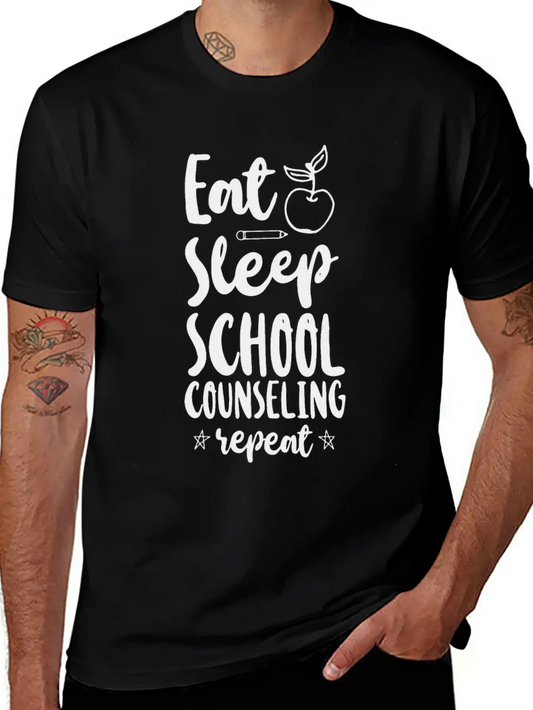 School Counselor Eat Sleep School Unisex Casual T-Shirt – Clean Design For Daily Comfort