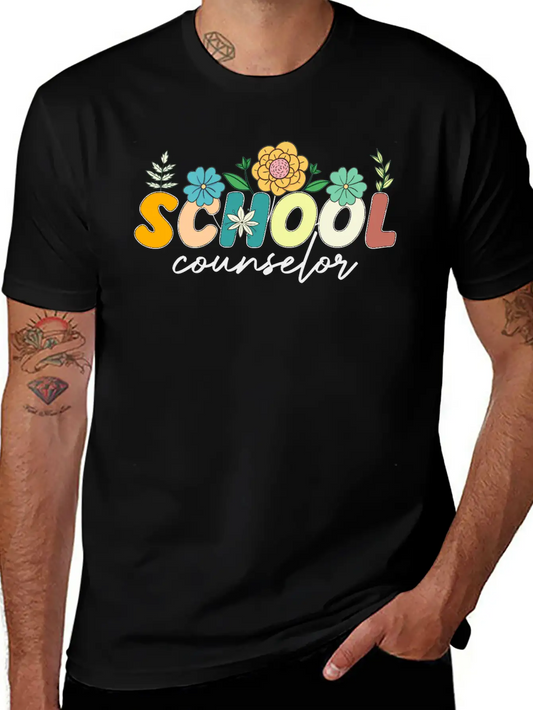 School Counselor Teacher Counseling Wildflower Relaxed Everyday Tee – Lightweight And Durable Cotton