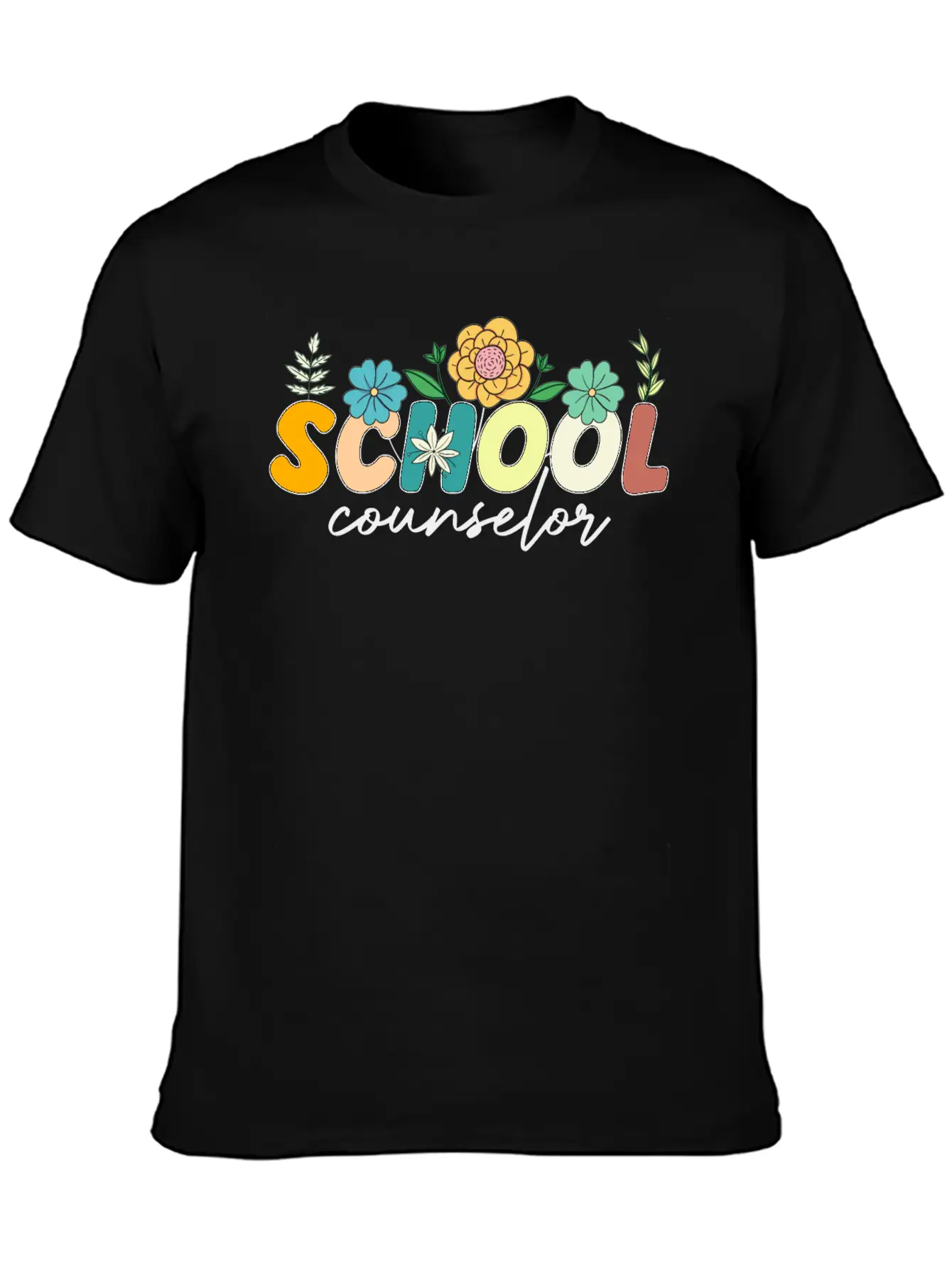 School Counselor Teacher Counseling Wildflower Relaxed Everyday Tee – Lightweight And Durable Cotton