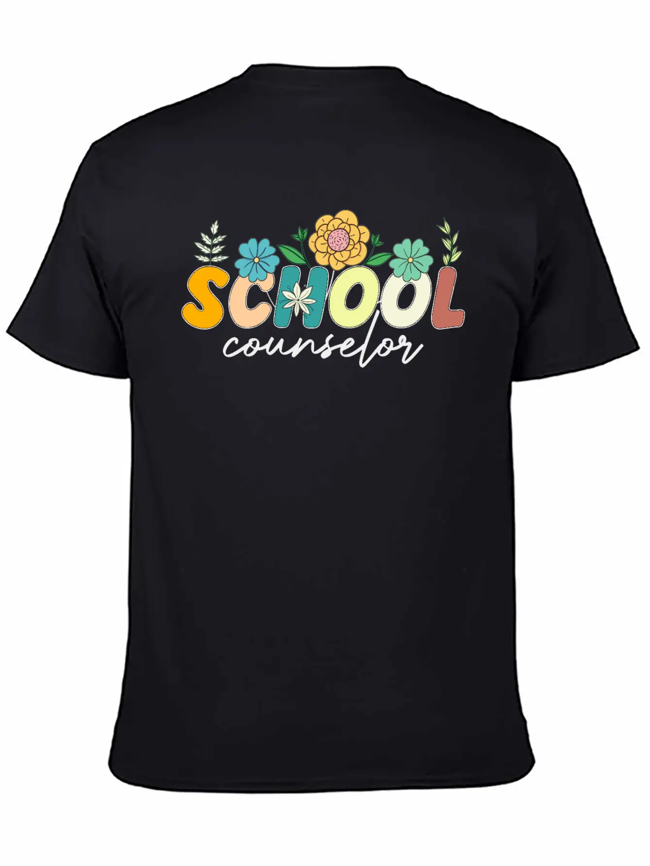 School Counselor Teacher Counseling Wildflower Relaxed Everyday Tee – Lightweight And Durable Cotton