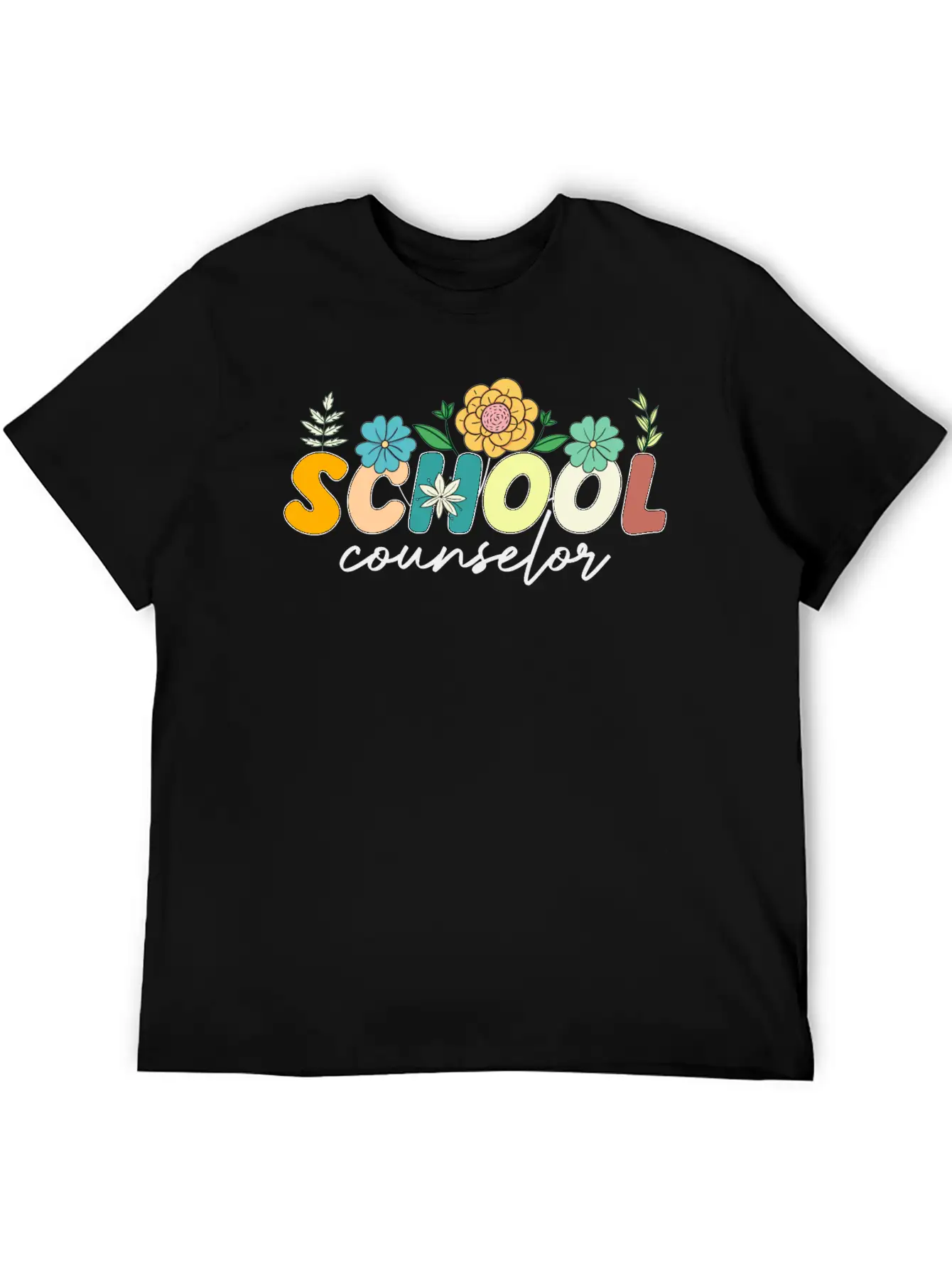 School Counselor Teacher Counseling Wildflower Relaxed Everyday Tee – Lightweight And Durable Cotton