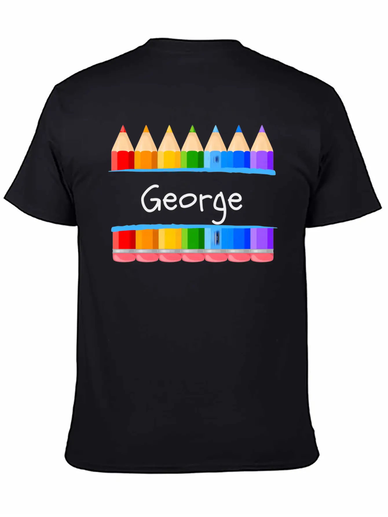 School Teacher Student Name George Kindergen Tag Lightweight Cotton T-Shirt – Daily Comfort Graphic Shirt