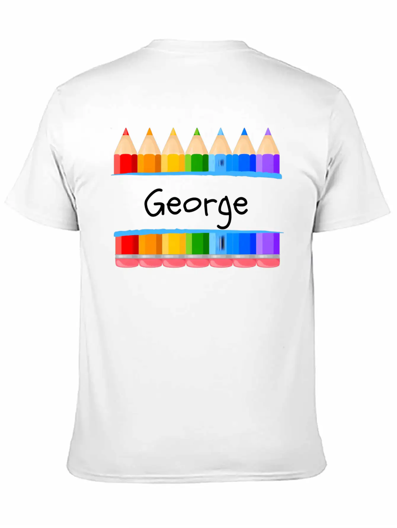 School Teacher Student Name George Kindergen Tag Lightweight Cotton T-Shirt – Daily Comfort Graphic Shirt