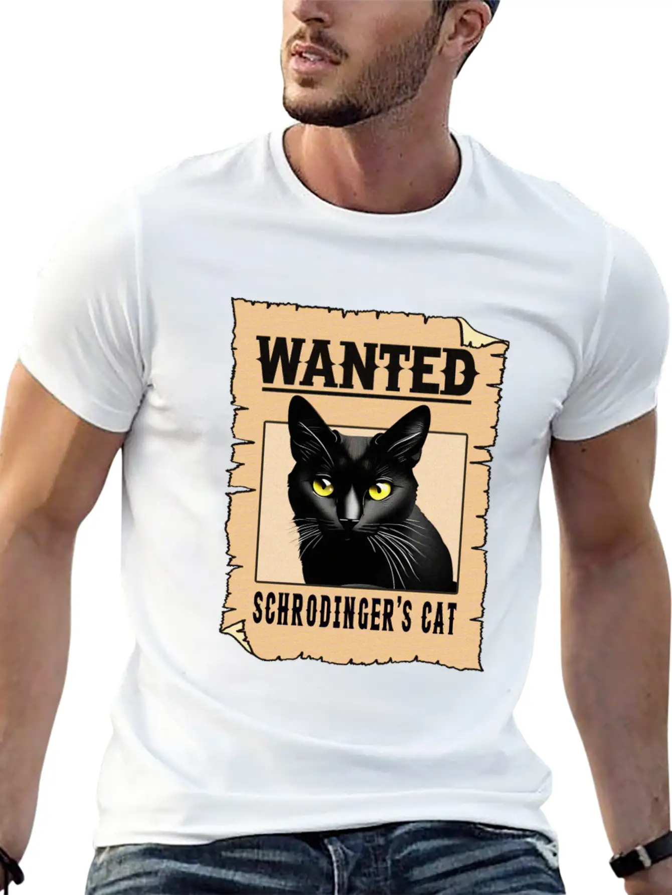 Schrodinger Cat Lightweight Cotton T-Shirt – Daily Comfort Graphic Shirt