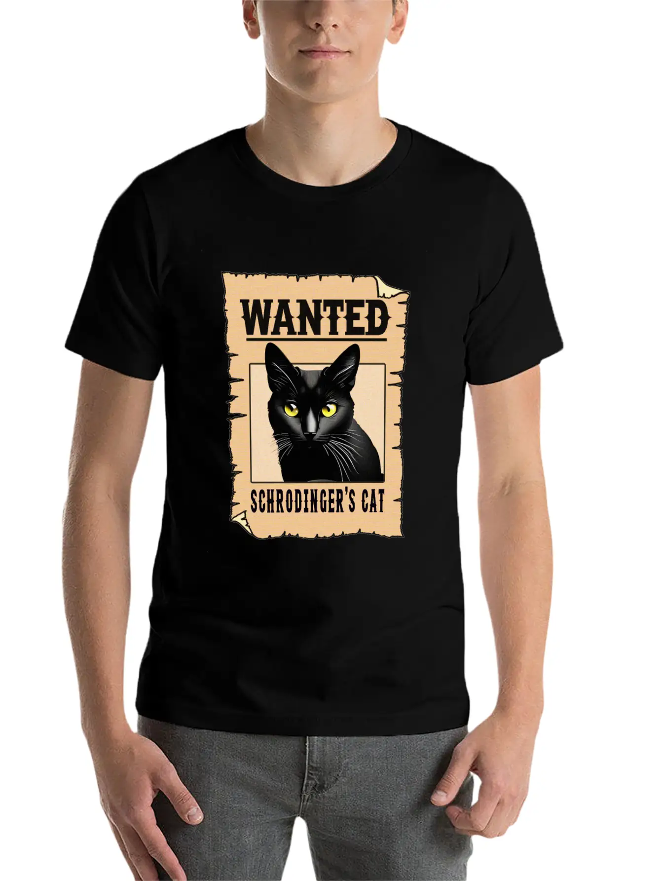 Schrodinger Cat Lightweight Cotton T-Shirt – Daily Comfort Graphic Shirt