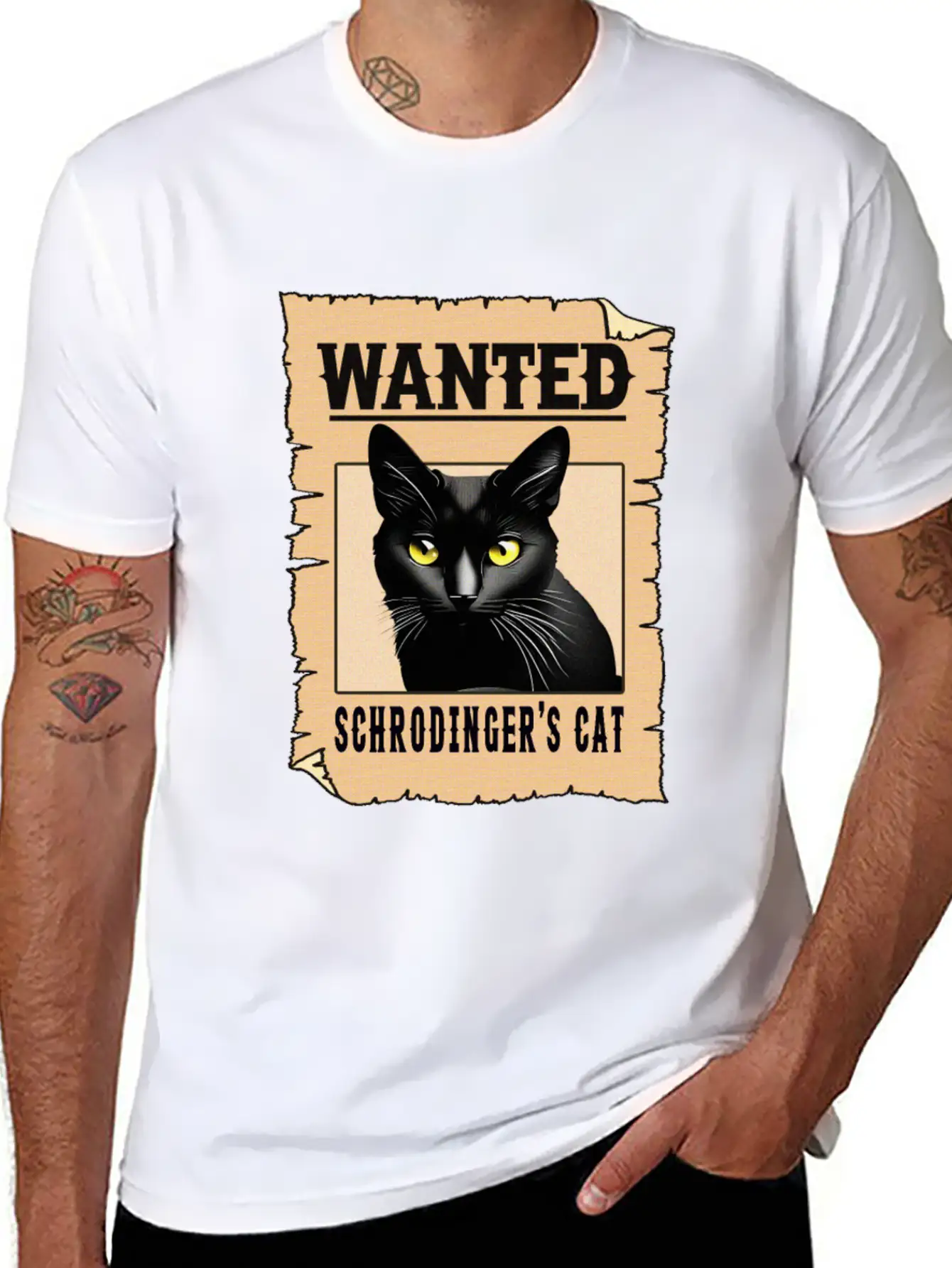 Schrodinger Cat Lightweight Cotton T-Shirt – Daily Comfort Graphic Shirt