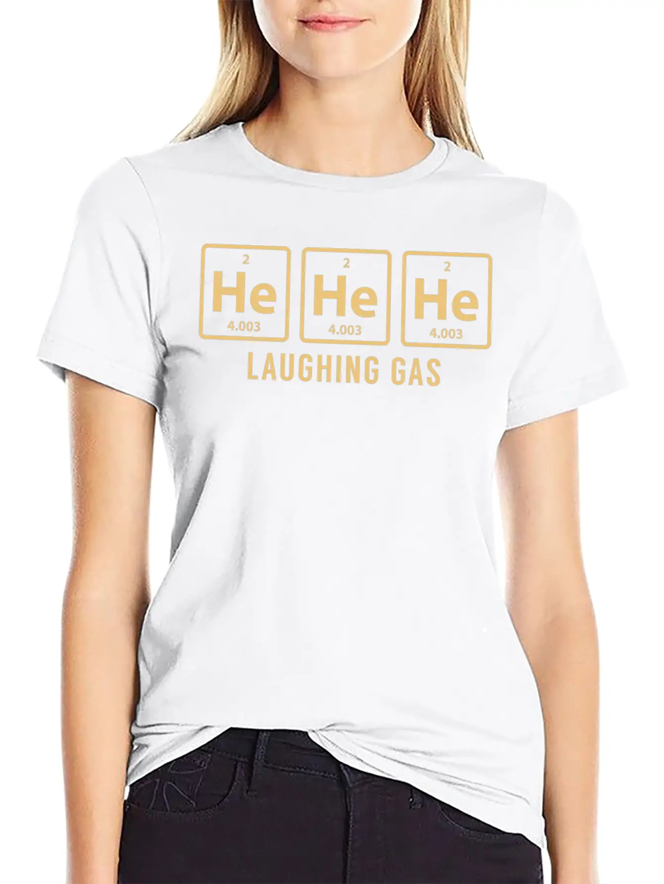 Science Chemical He He He Laughing Gas Funny Gift Lightweight Cotton T-Shirt – Daily Comfort Graphic Shirt