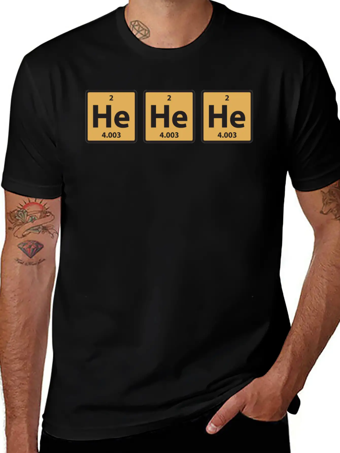Science Chemical He He He Laughing Gas Funny Gift Unisex Casual T-Shirt – Clean Design For Daily Comfort