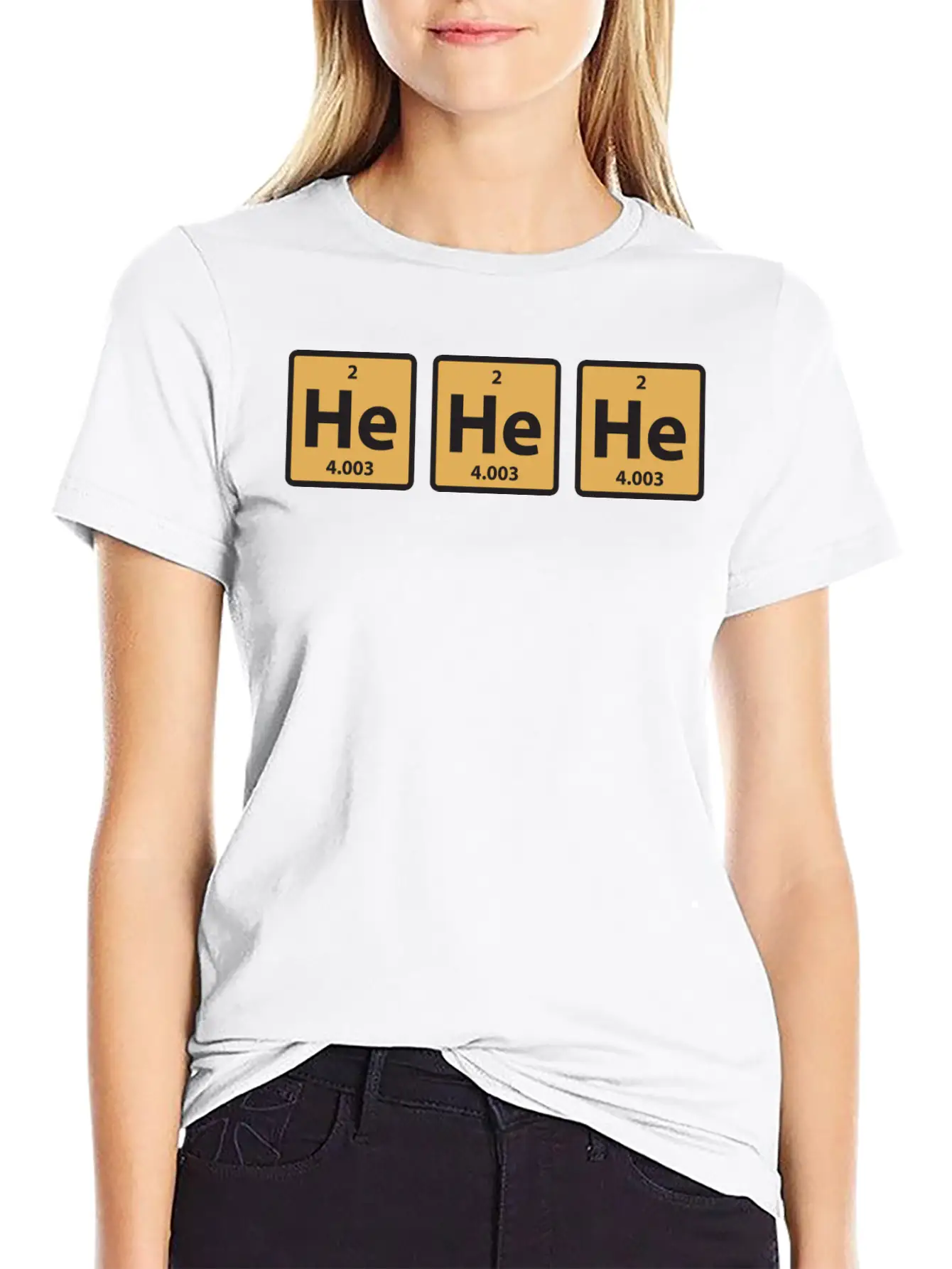 Science Chemical He He He Laughing Gas Funny Gift Unisex Casual T-Shirt – Clean Design For Daily Comfort