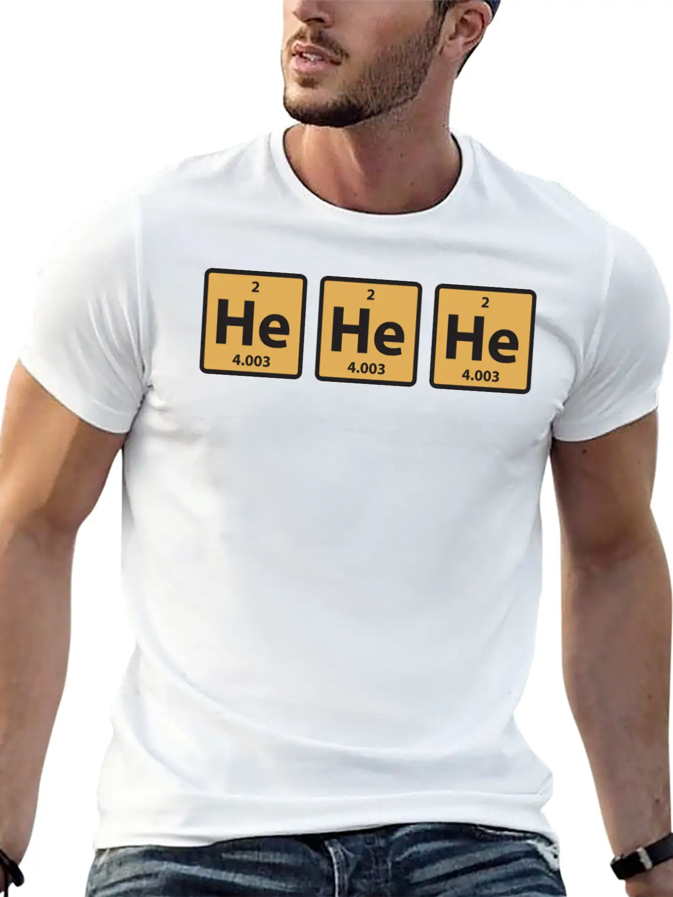 Science Chemical He He He Laughing Gas Funny Gift Unisex Casual T-Shirt – Clean Design For Daily Comfort