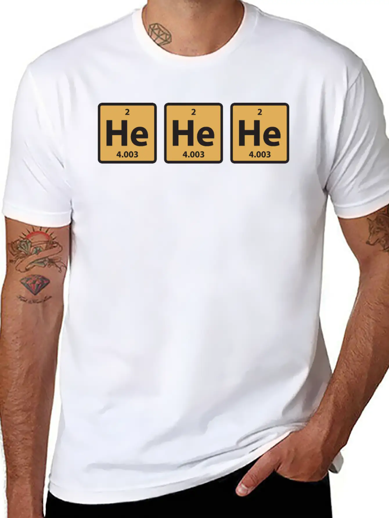 Science Chemical He He He Laughing Gas Funny Gift Unisex Casual T-Shirt – Clean Design For Daily Comfort