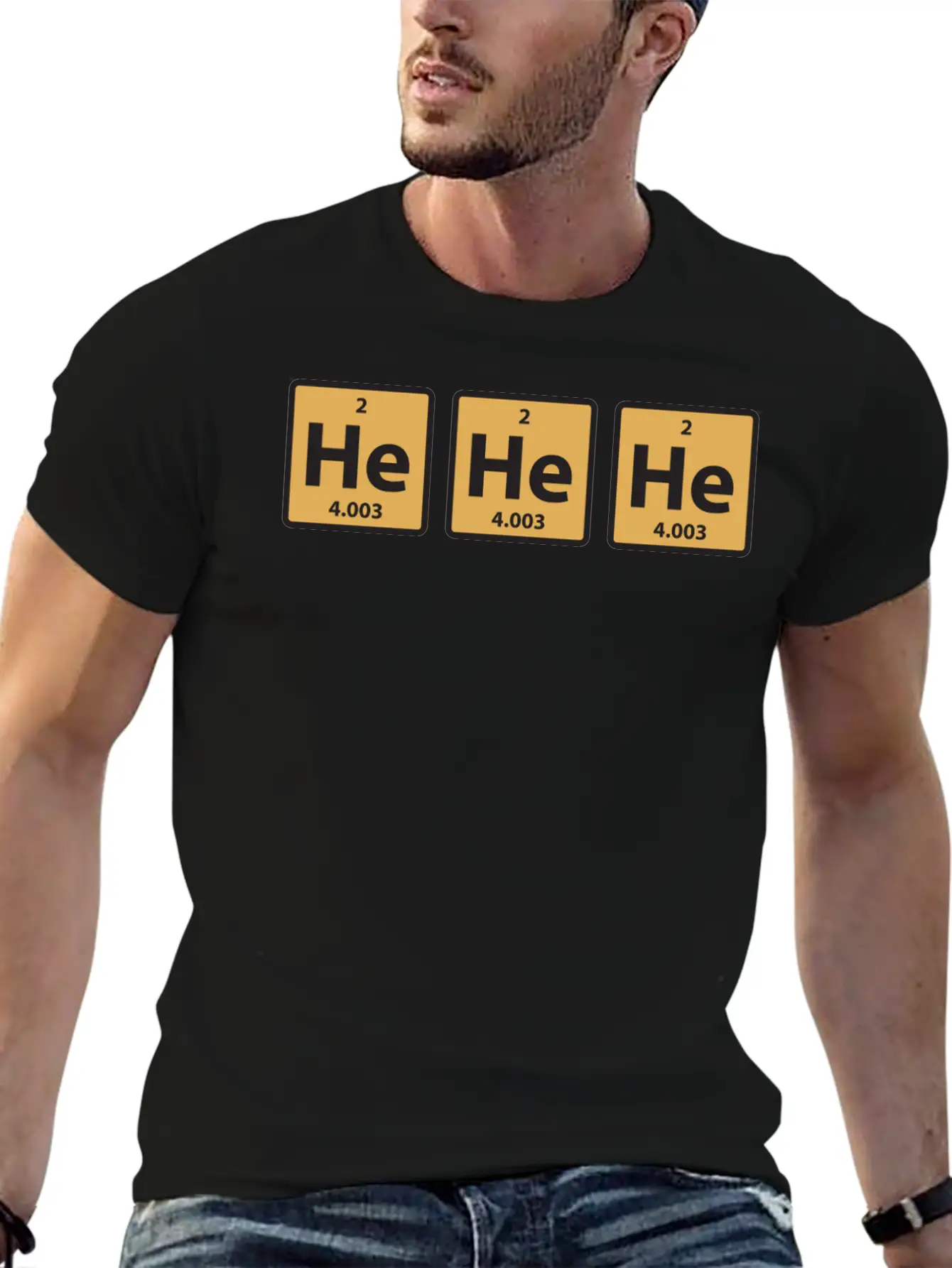 Science Chemical He He He Laughing Gas Funny Gift Unisex Casual T-Shirt – Clean Design For Daily Comfort