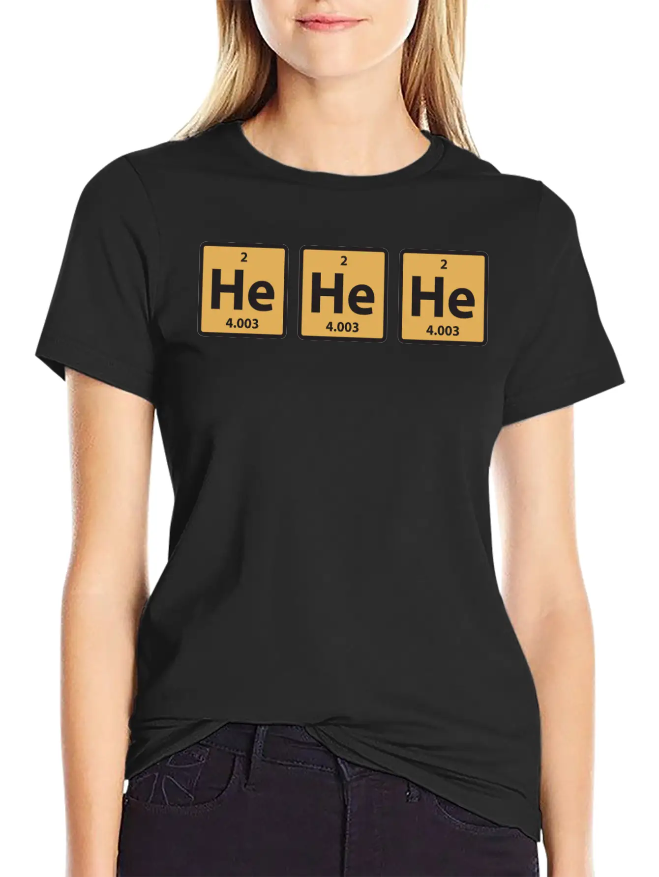 Science Chemical He He He Laughing Gas Funny Gift Unisex Casual T-Shirt – Clean Design For Daily Comfort