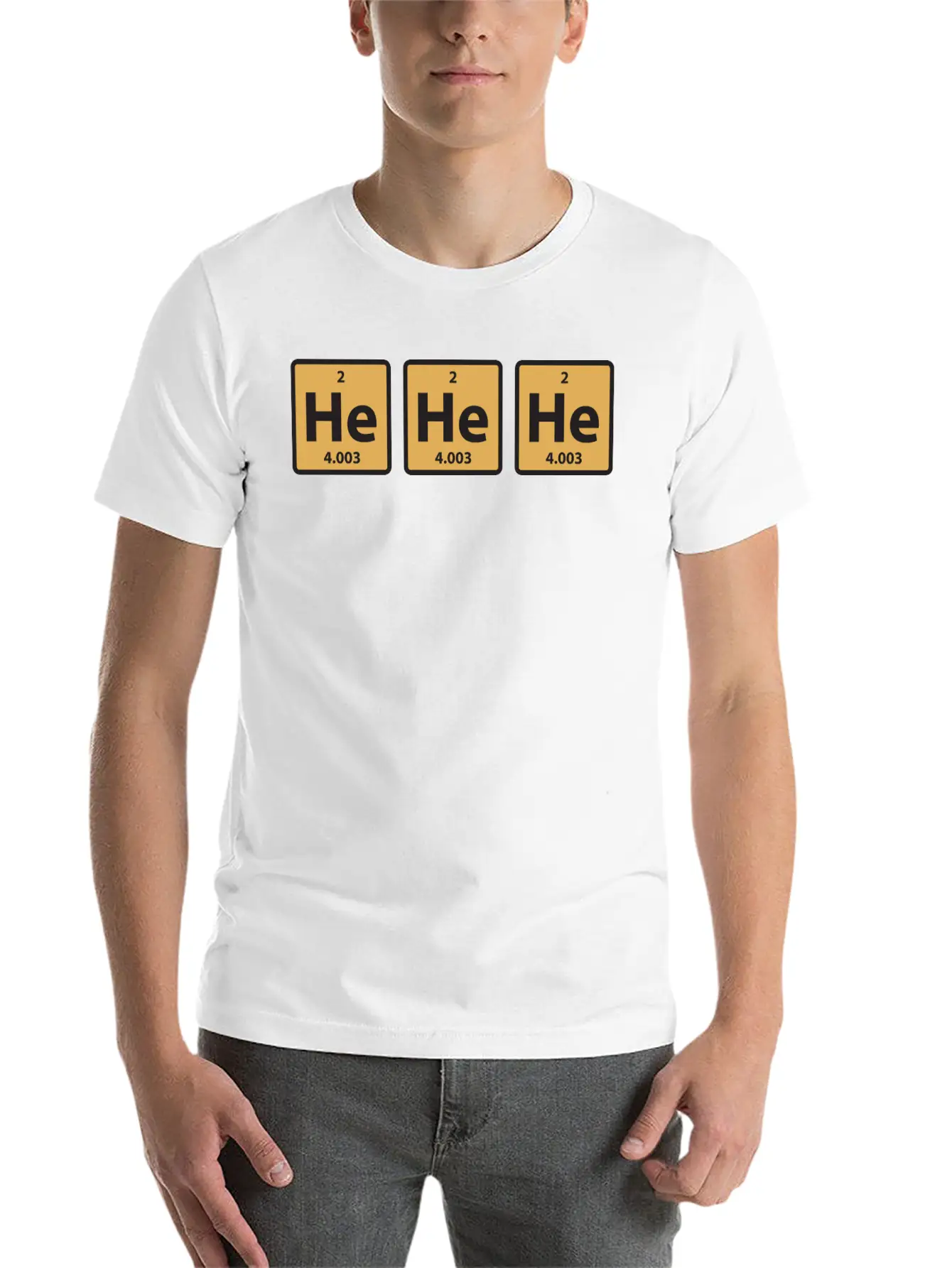 Science Chemical He He He Laughing Gas Funny Gift Unisex Casual T-Shirt – Clean Design For Daily Comfort