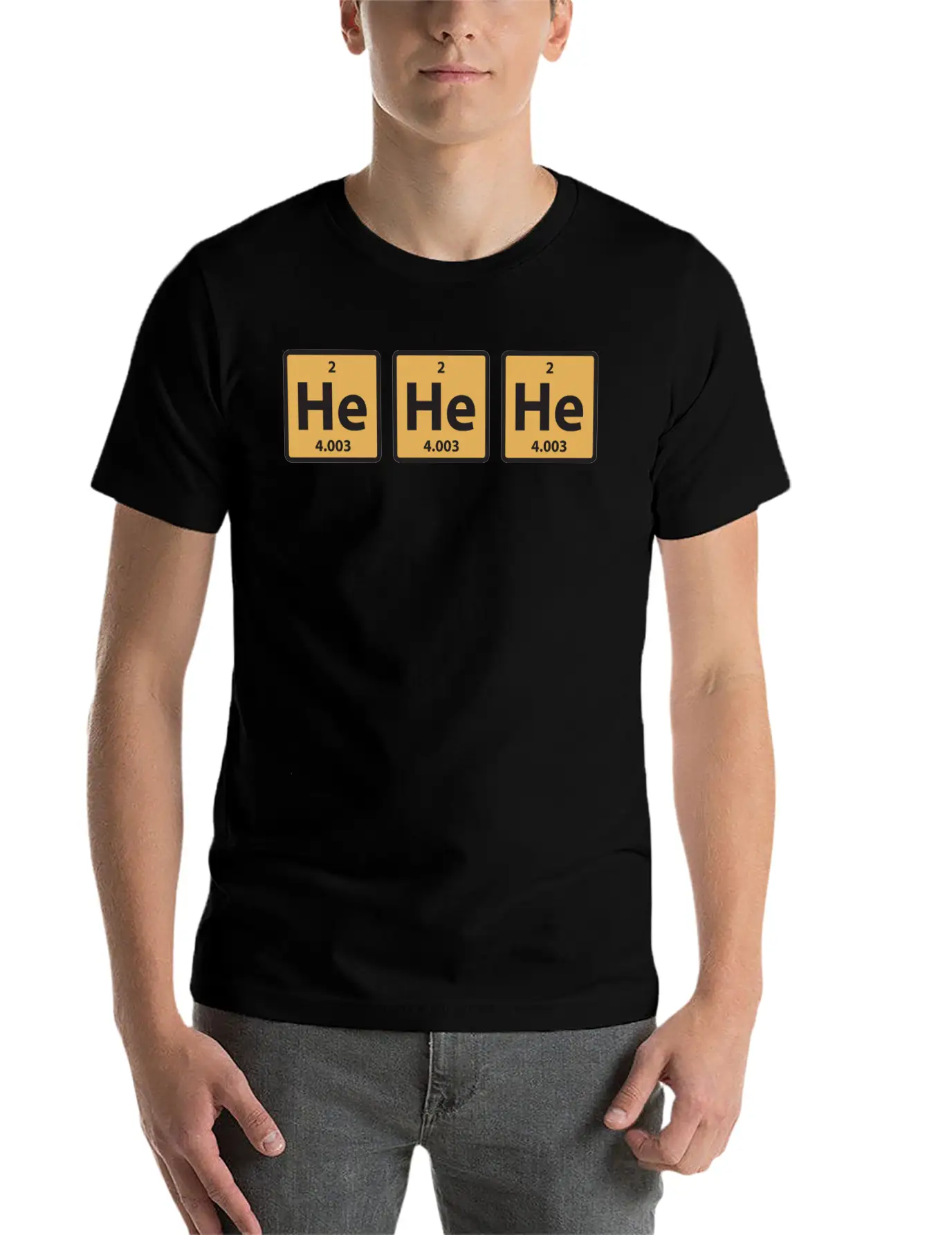 Science Chemical He He He Laughing Gas Funny Gift Unisex Casual T-Shirt – Clean Design For Daily Comfort