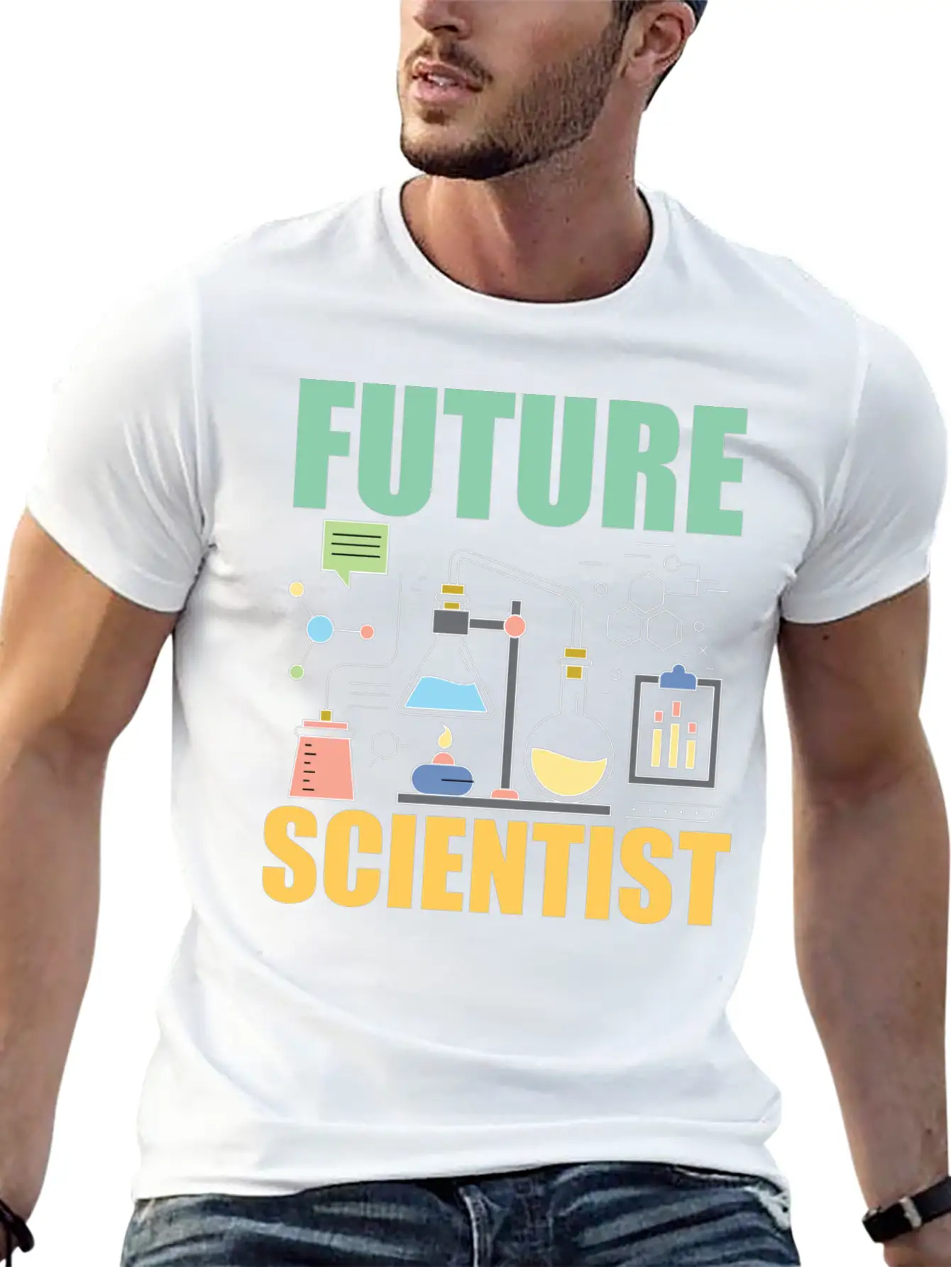 Science Funny - Future Scientist Basic Graphic T-Shirt – Daily Comfort In Soft Cotton