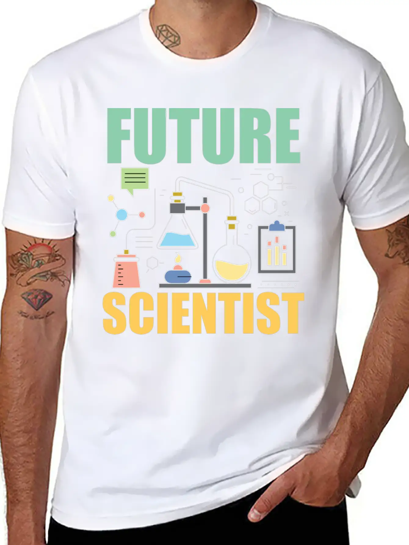 Science Funny - Future Scientist Basic Graphic T-Shirt – Daily Comfort In Soft Cotton