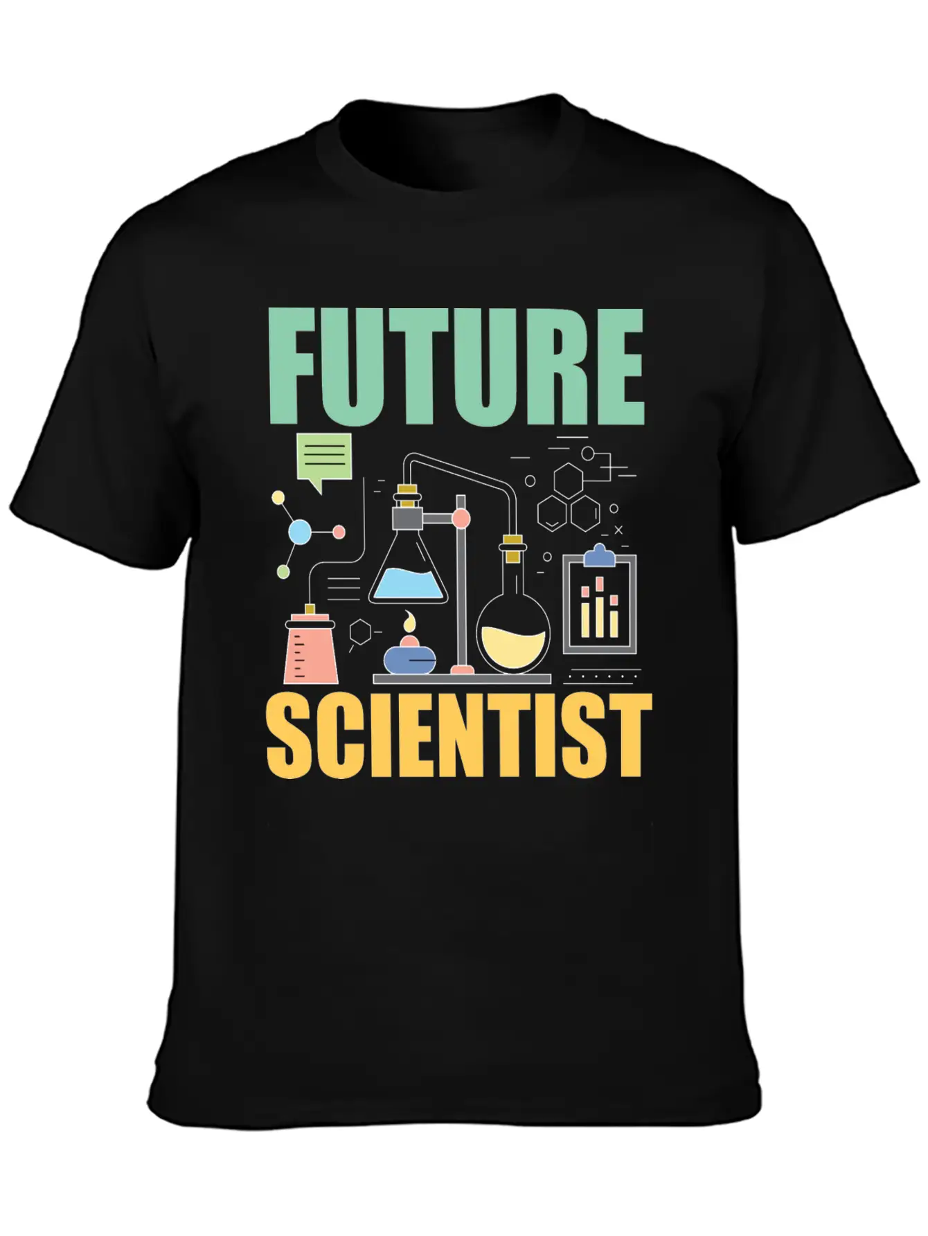 Science Funny - Future Scientist Basic Graphic T-Shirt – Daily Comfort In Soft Cotton