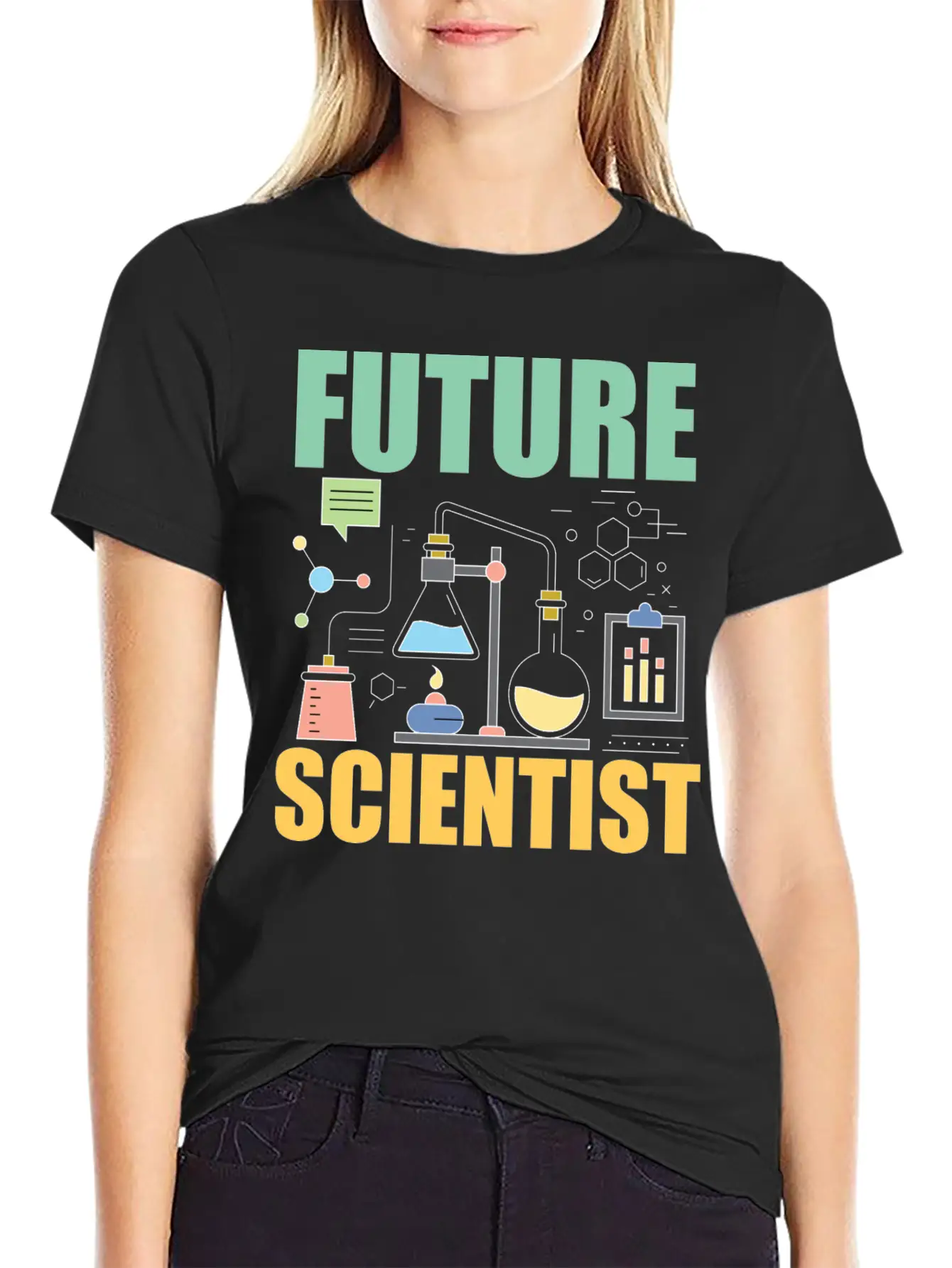 Science Funny - Future Scientist Basic Graphic T-Shirt – Daily Comfort In Soft Cotton