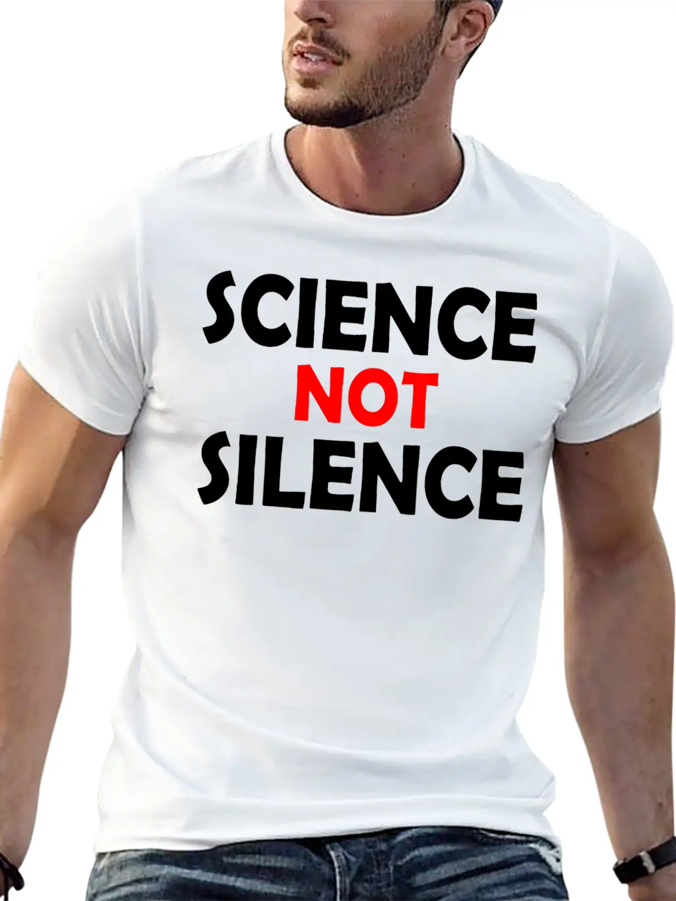 Science Not Silence Basic Graphic T-Shirt – Daily Comfort In Soft Cotton