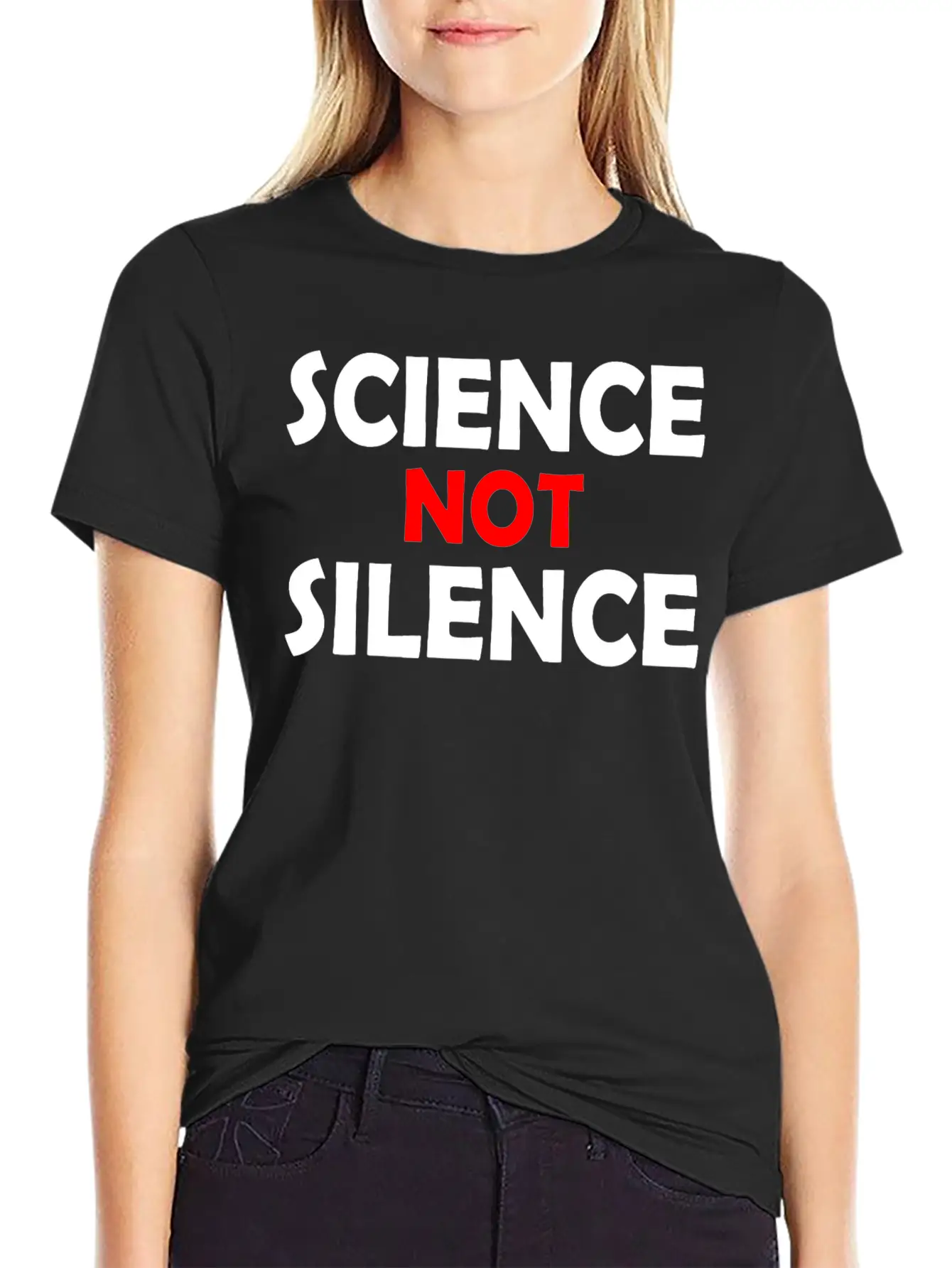 Science Not Silence Basic Graphic T-Shirt – Daily Comfort In Soft Cotton