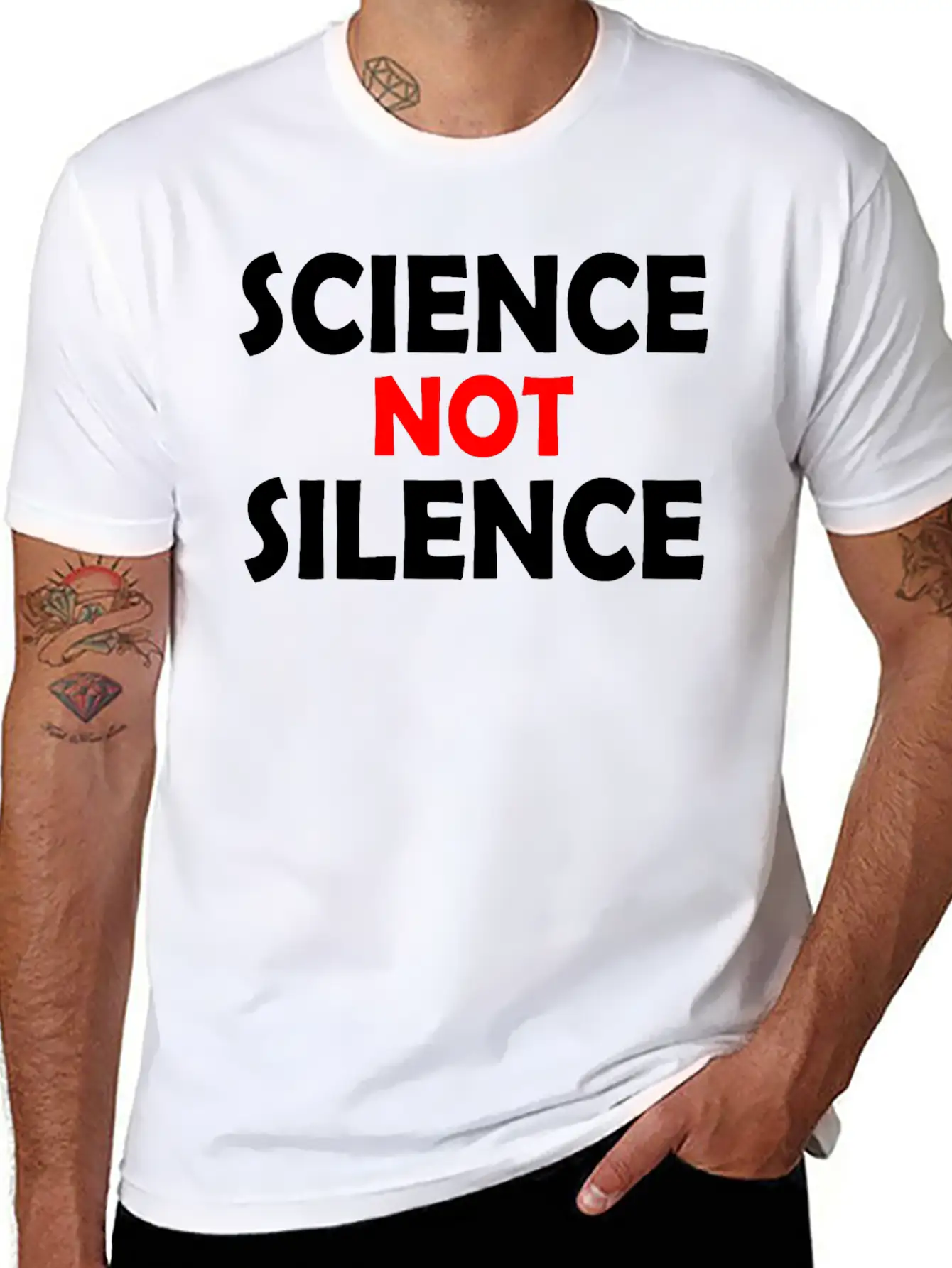 Science Not Silence Basic Graphic T-Shirt – Daily Comfort In Soft Cotton