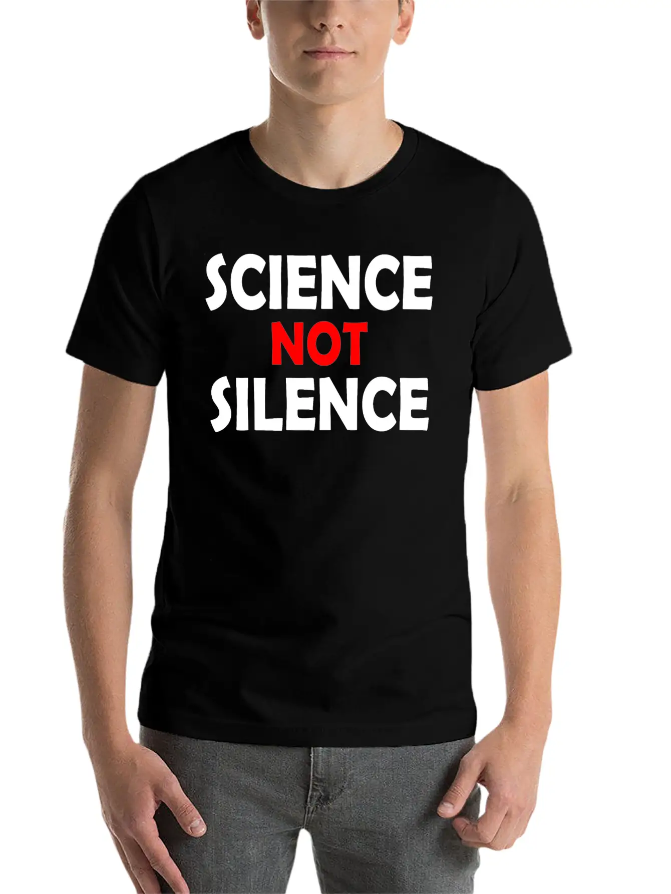 Science Not Silence Basic Graphic T-Shirt – Daily Comfort In Soft Cotton