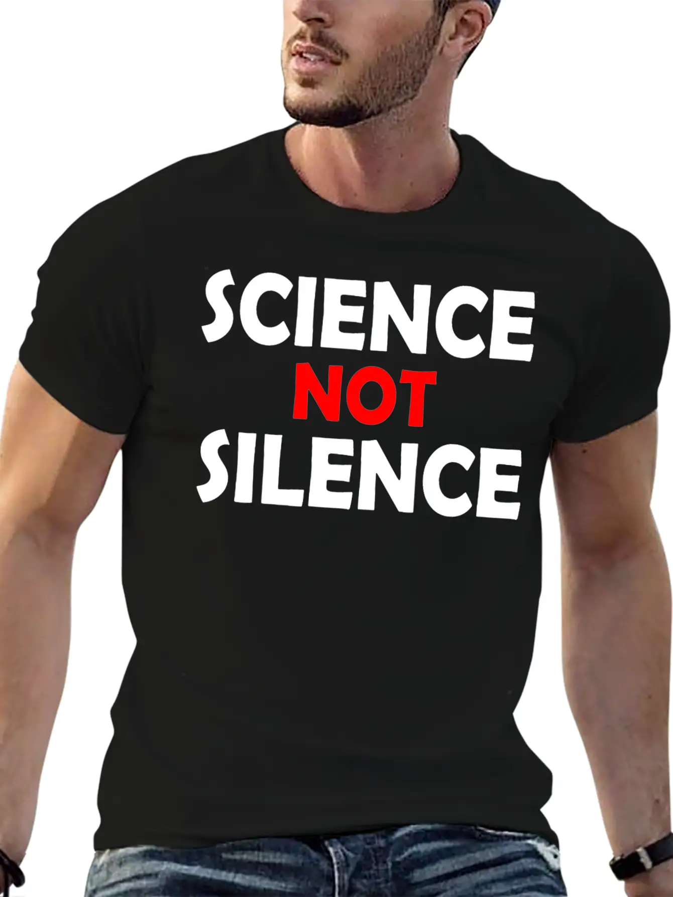 Science Not Silence Basic Graphic T-Shirt – Daily Comfort In Soft Cotton