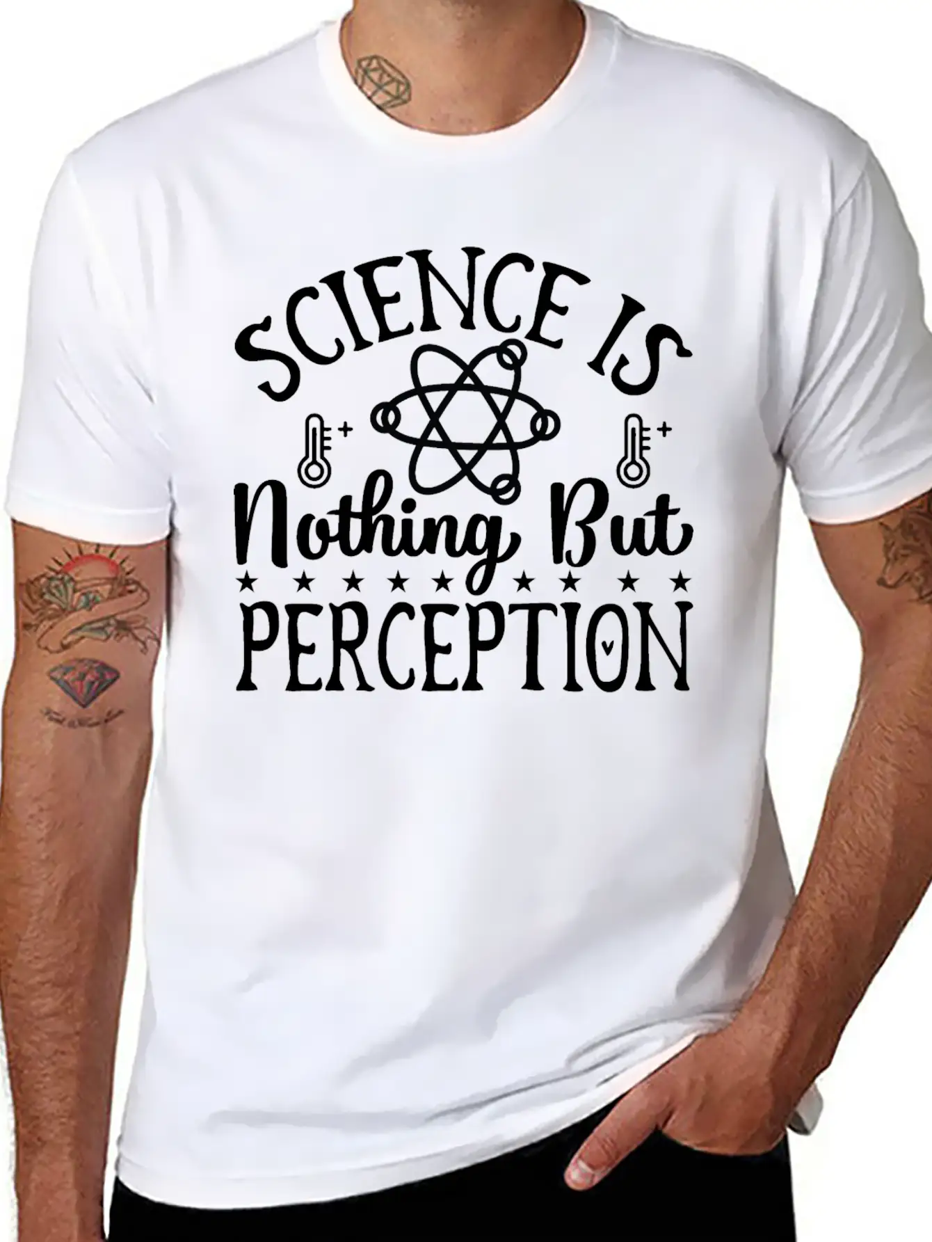 Science Perception Chemistry Teacher Student Gifts Lightweight Cotton T-Shirt – Daily Comfort Graphic Shirt