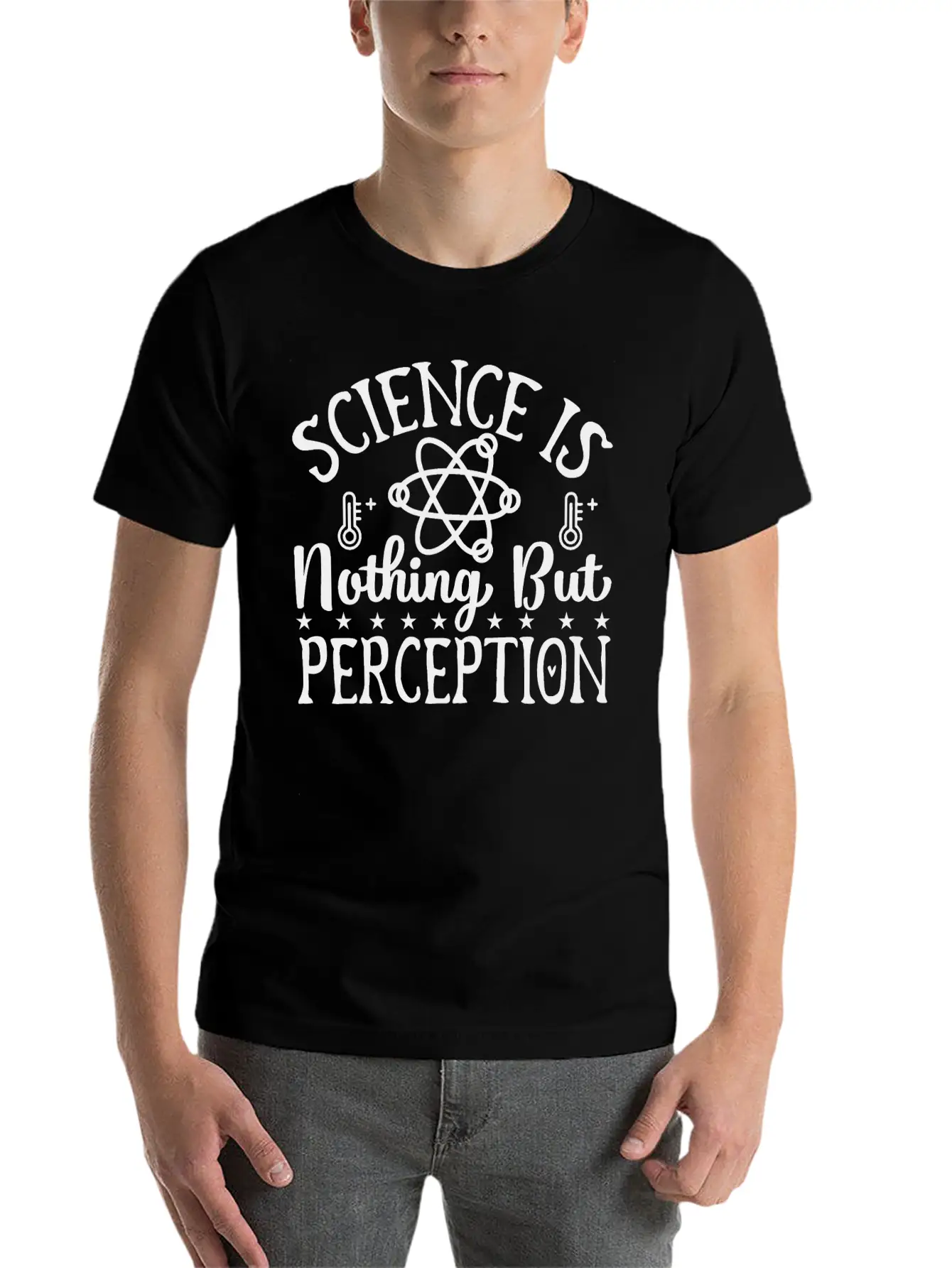 Science Perception Chemistry Teacher Student Gifts Lightweight Cotton T-Shirt – Daily Comfort Graphic Shirt