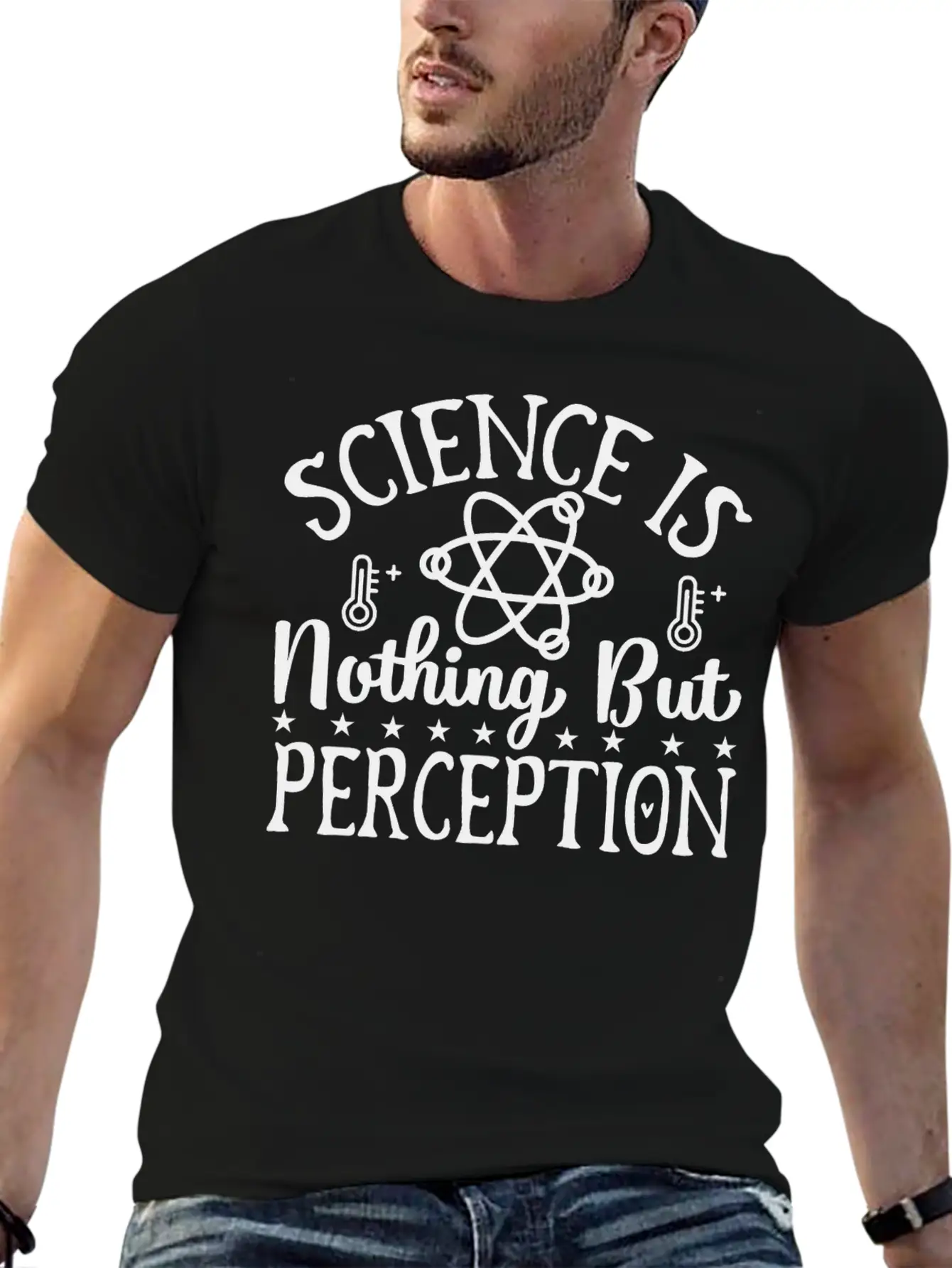Science Perception Chemistry Teacher Student Gifts Lightweight Cotton T-Shirt – Daily Comfort Graphic Shirt