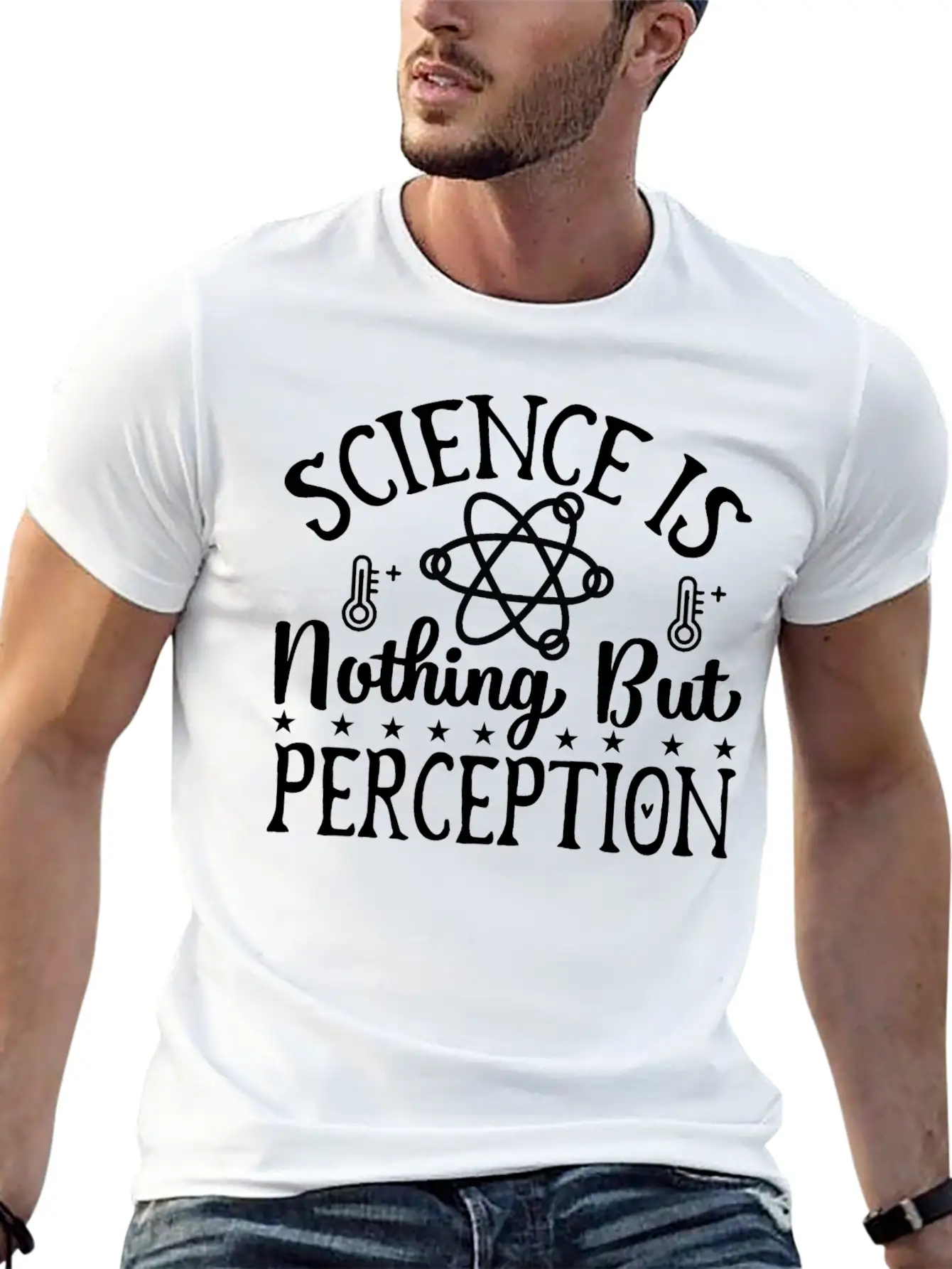 Science Perception Chemistry Teacher Student Gifts Lightweight Cotton T-Shirt – Daily Comfort Graphic Shirt