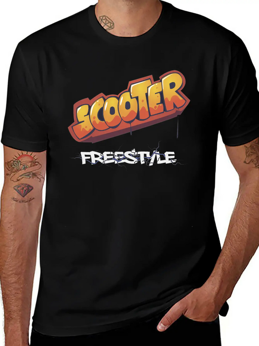 Scooter Freestyle Graffiti Unisex Casual T-Shirt – Clean Design For Daily Comfort