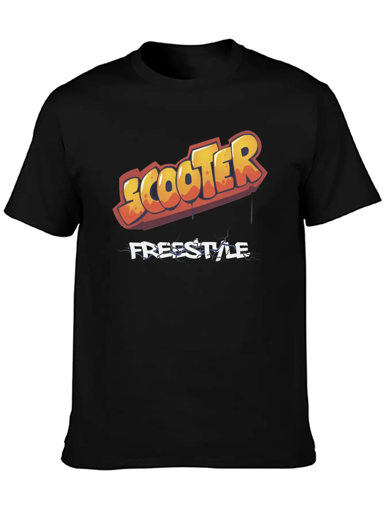 Scooter Freestyle Graffiti Unisex Casual T-Shirt – Clean Design For Daily Comfort
