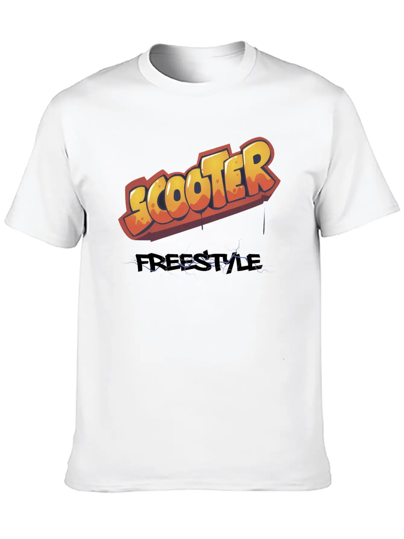 Scooter Freestyle Graffiti Unisex Casual T-Shirt – Clean Design For Daily Comfort