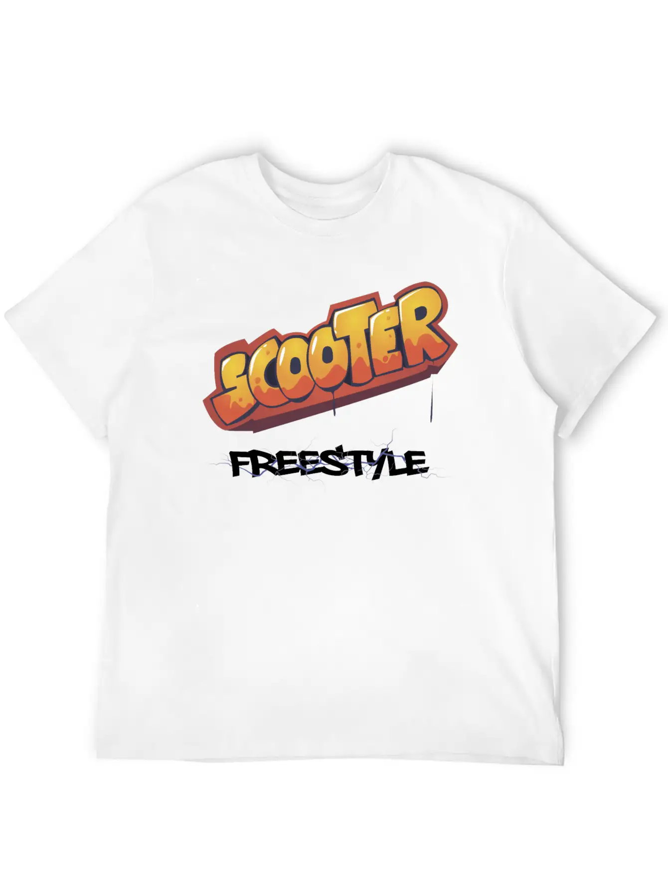 Scooter Freestyle Graffiti Unisex Casual T-Shirt – Clean Design For Daily Comfort