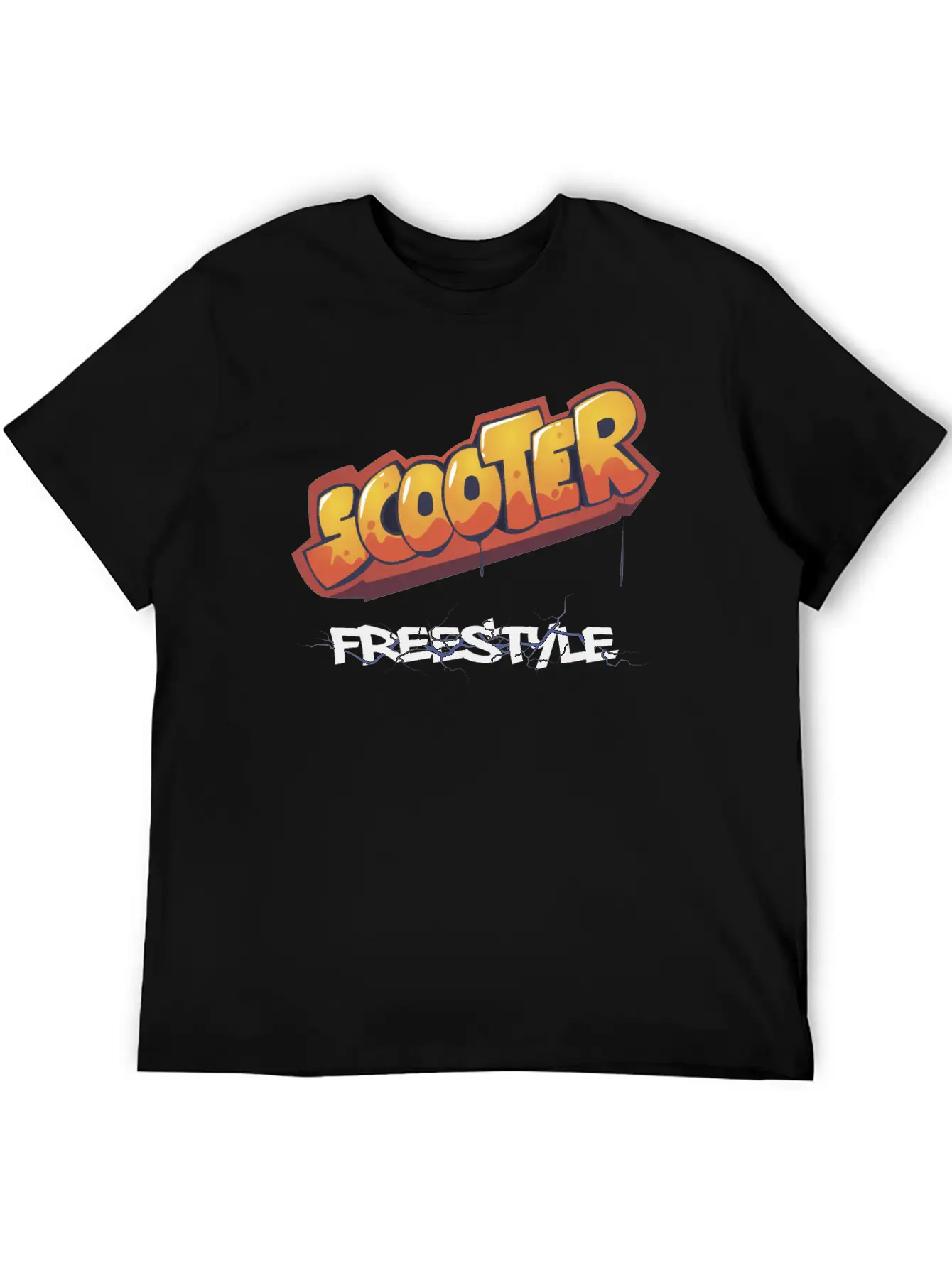 Scooter Freestyle Graffiti Unisex Casual T-Shirt – Clean Design For Daily Comfort