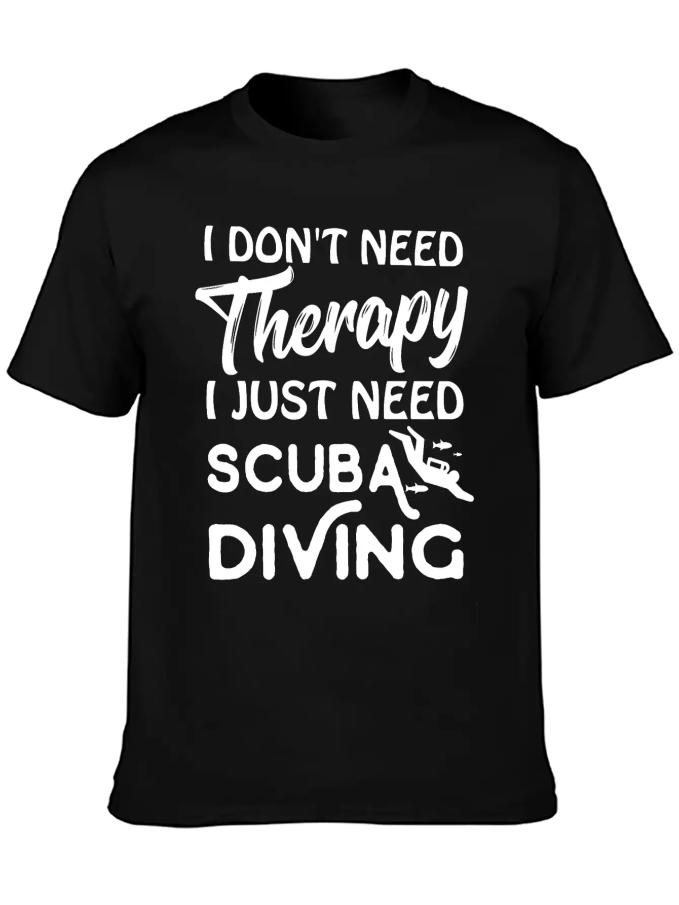 Scuba Therapy Lightweight Cotton T-Shirt – Daily Comfort Graphic Shirt