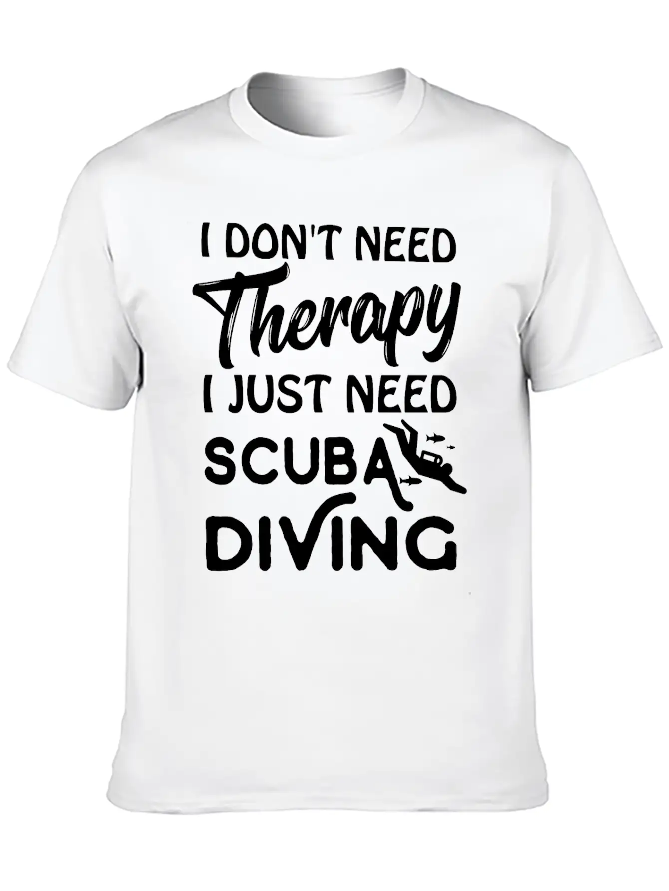 Scuba Therapy Lightweight Cotton T-Shirt – Daily Comfort Graphic Shirt