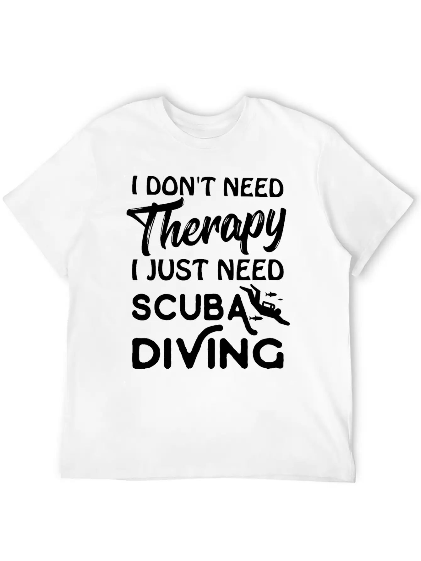 Scuba Therapy Lightweight Cotton T-Shirt – Daily Comfort Graphic Shirt