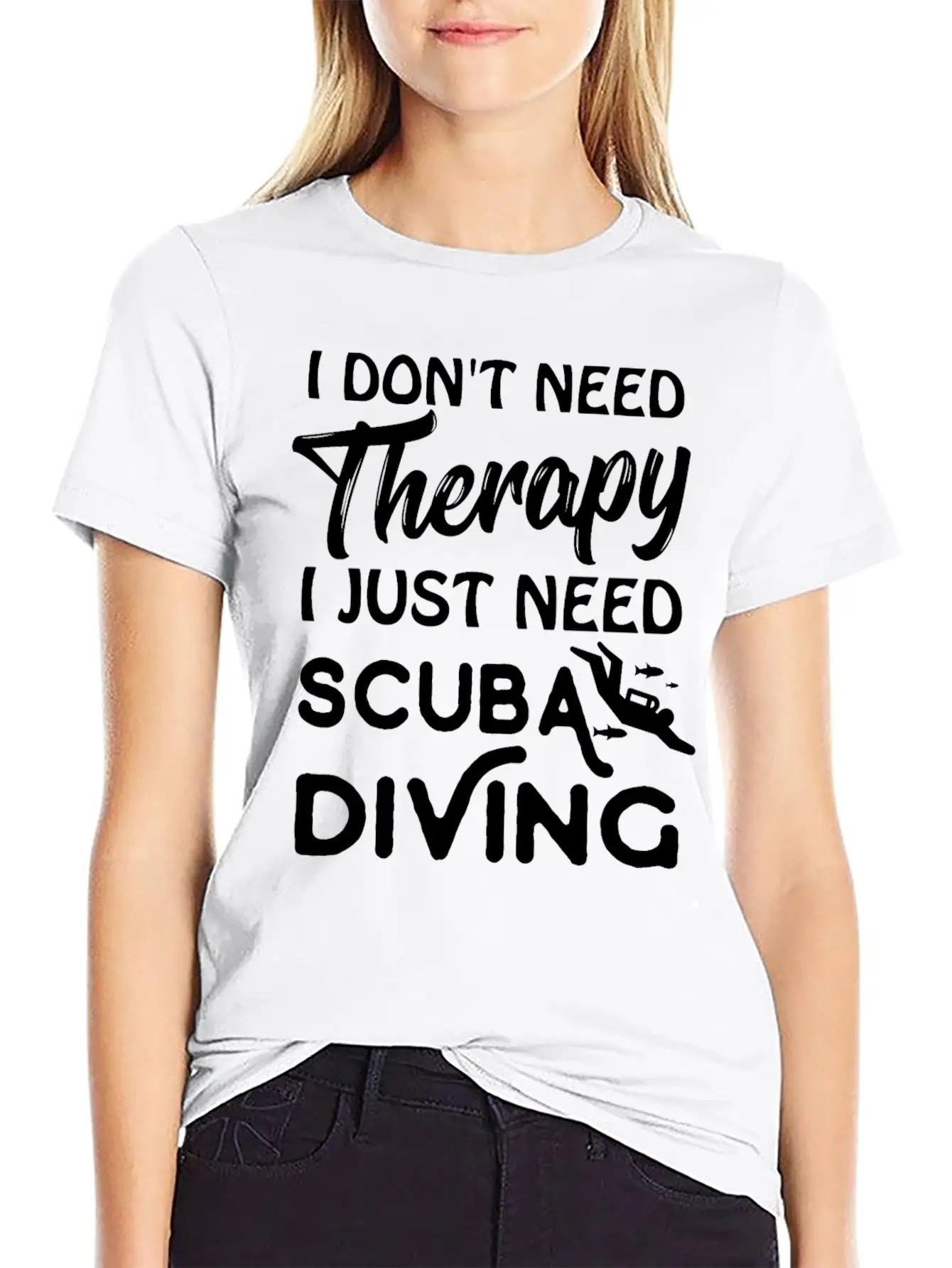 Scuba Therapy Lightweight Cotton T-Shirt – Daily Comfort Graphic Shirt