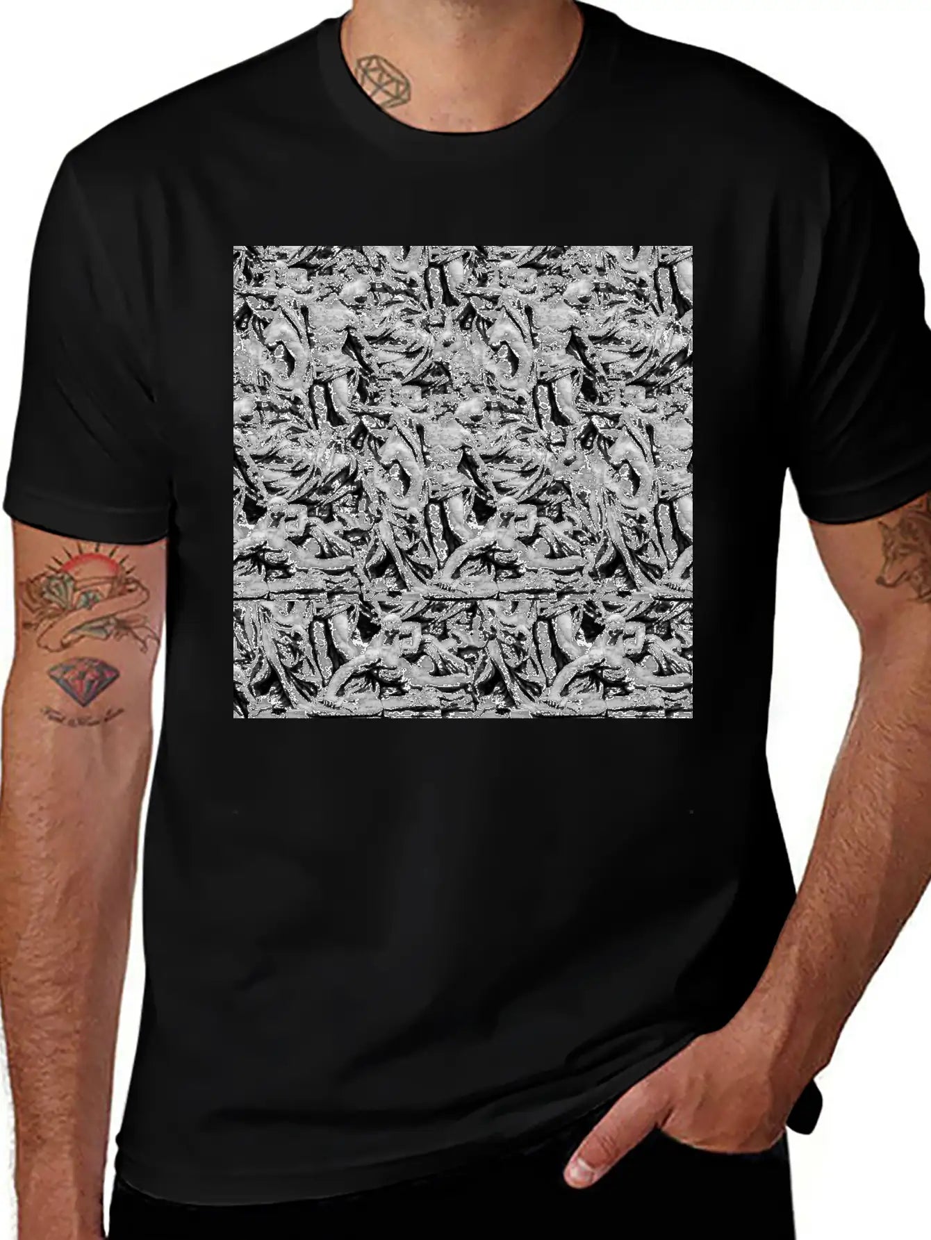 Sculpture Collage Soft Cotton Short Sleeve Tee – Unisex Wardrobe Staple